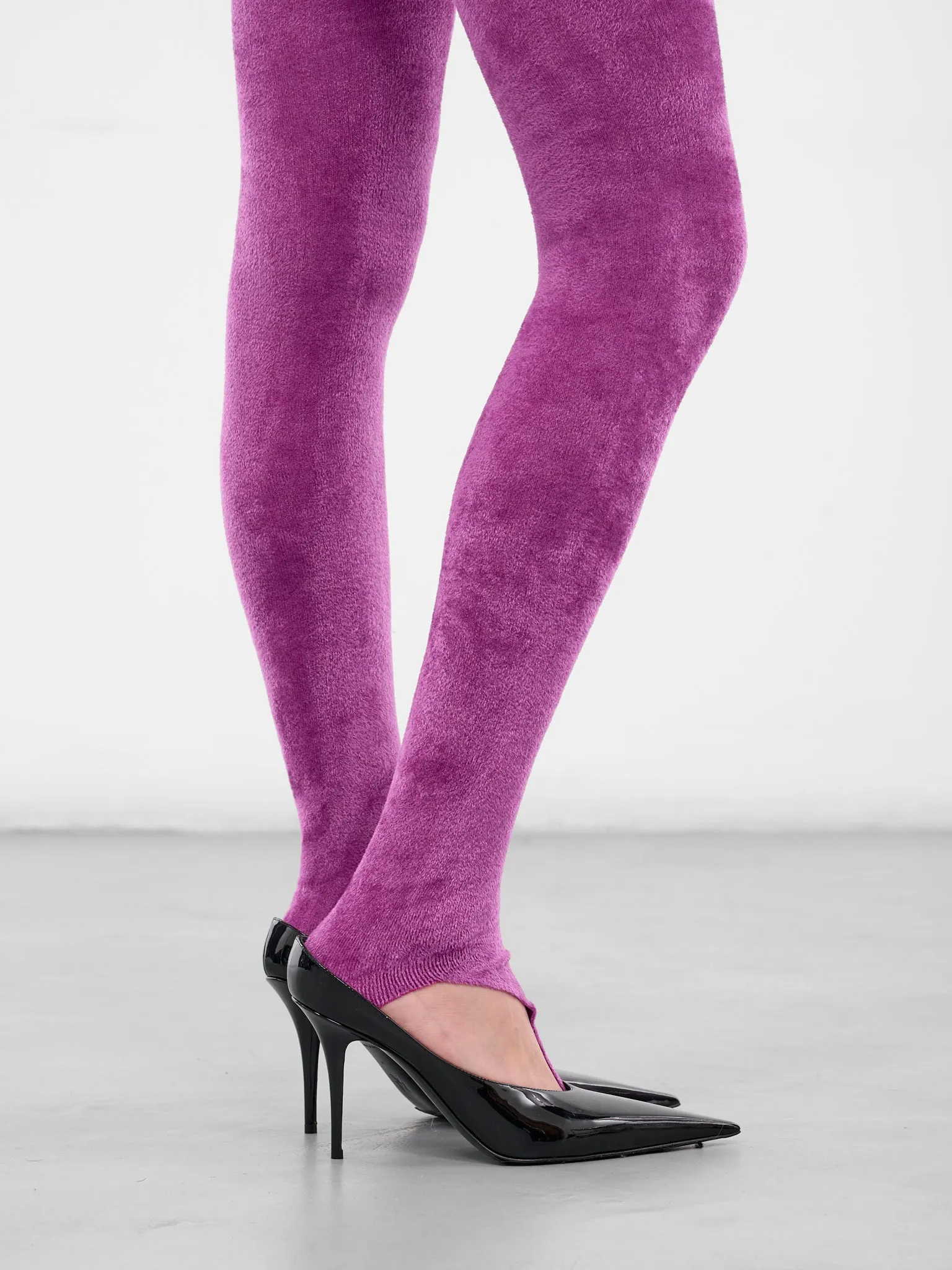 Keggs Purple Fuzzy Knit Leggings (KEGGS-PURPLE) sold by lorenzo product image thumbnail 4