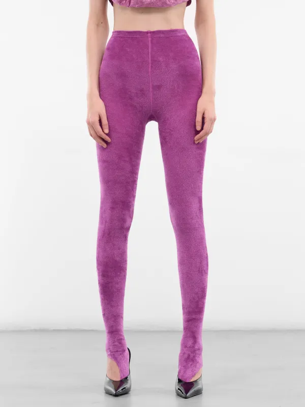 Keggs Purple Fuzzy Knit Leggings (KEGGS-PURPLE) sold by lorenzo