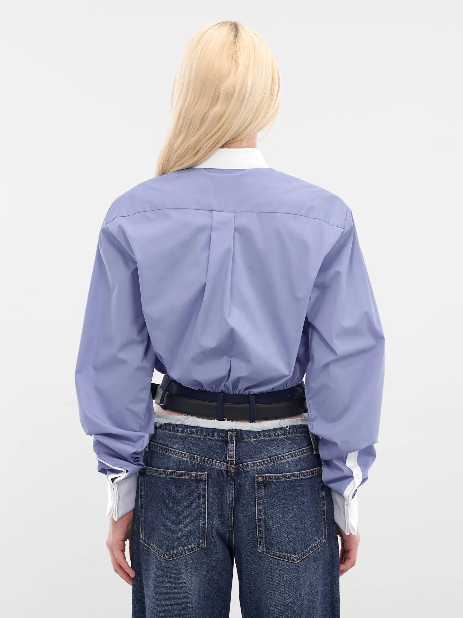 Cala Blue Cropped Belt Shirt (CALA-BLUE) sold by lorenzo product image thumbnail 3