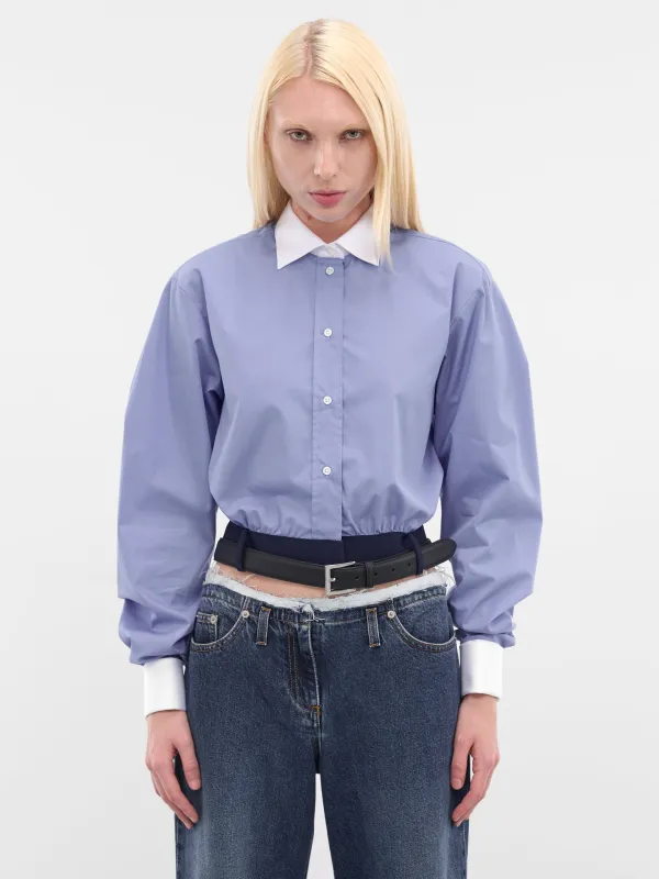 Cala Blue Cropped Belt Shirt (CALA-BLUE) sold by lorenzo