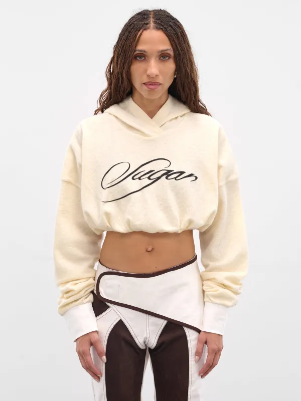 White Wool Graphic Cropped Hoodie (TOP-04WH-WHITE) sold by lorenzo