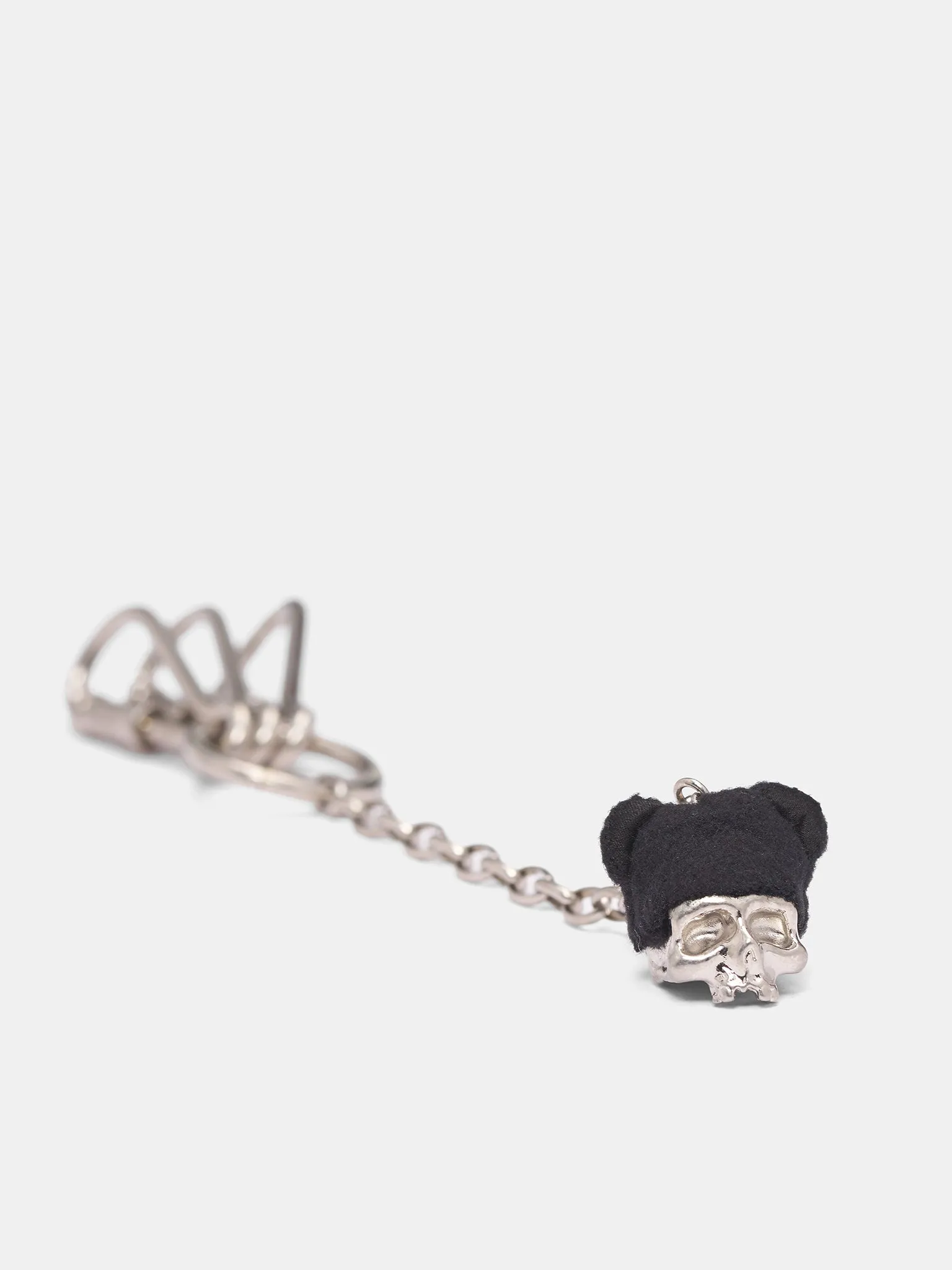 Silver Skull Mouse Charm Keychain (UC2E1K01-SILVER) sold by lorenzo product image thumbnail 2