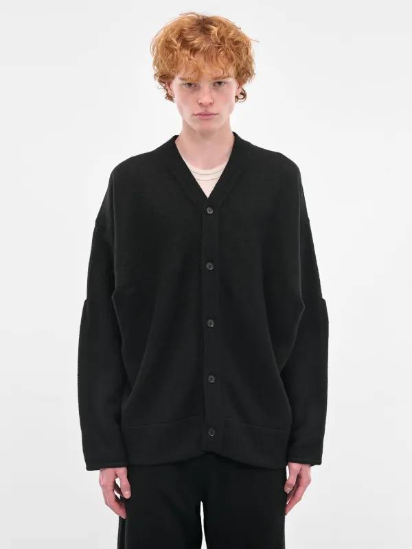 Black Wool Cardigan (ST-1298-BLACK) sold by lorenzo