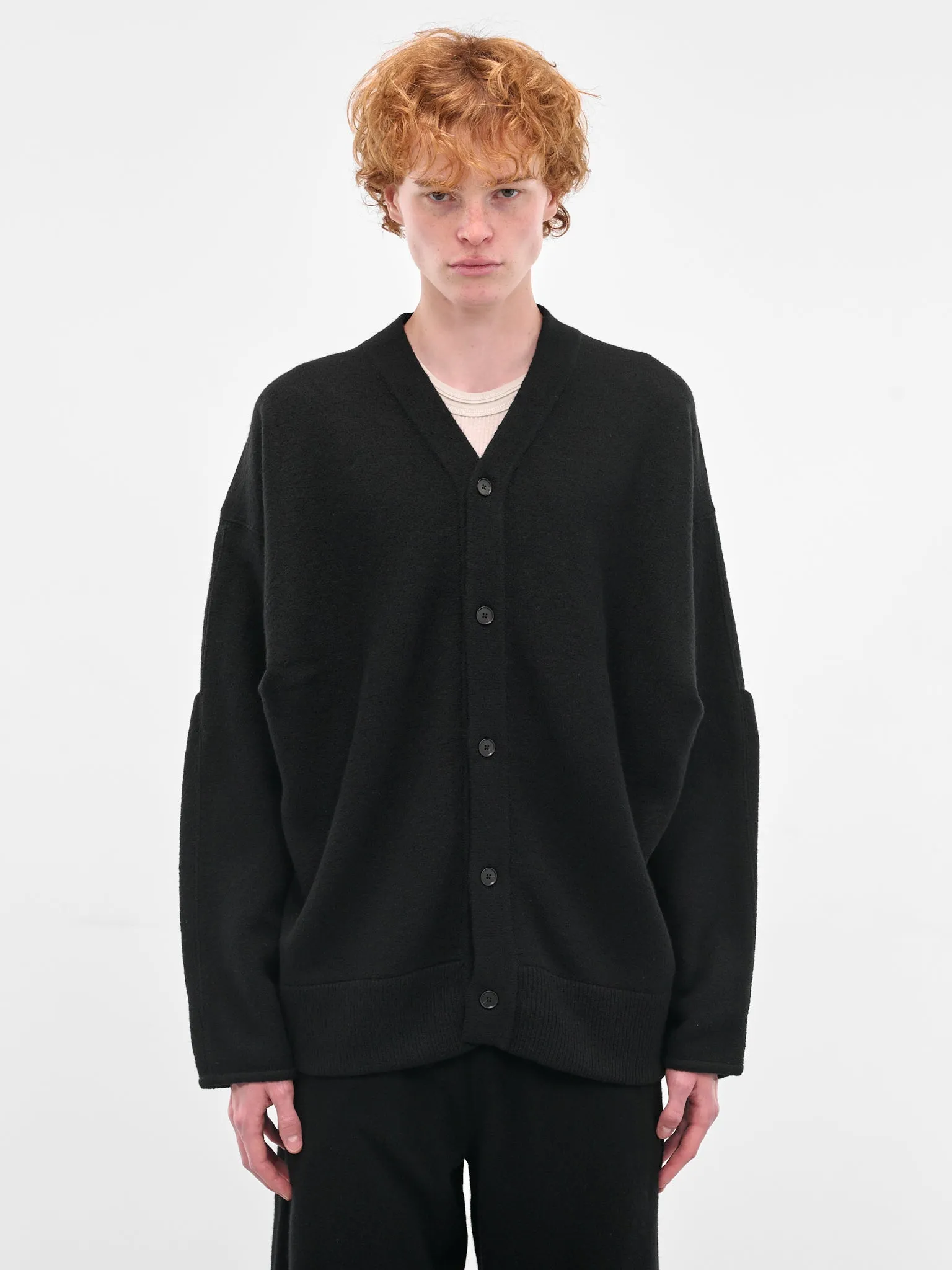 Black Wool Cardigan (ST-1298-BLACK) sold by lorenzo