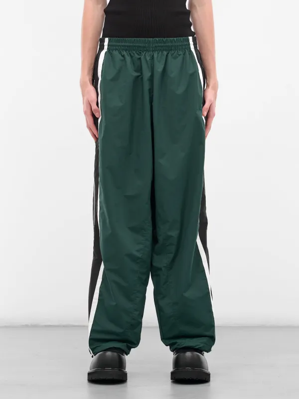 Green Nylon Track Pants (UH76GP500E-GREEN-BLACK) sold by lorenzo