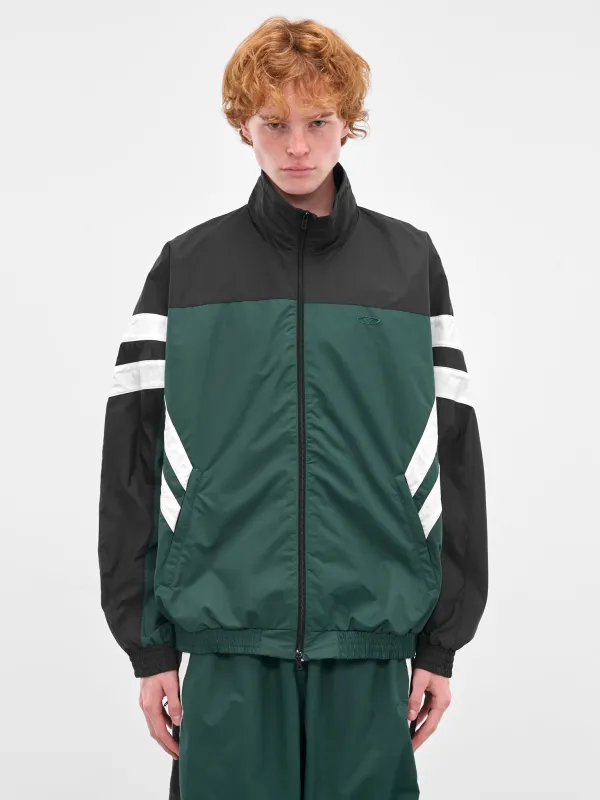 Green Iconic Tracksuit Jacket (UH76GJ500E-GREEN-BLACK) sold by lorenzo