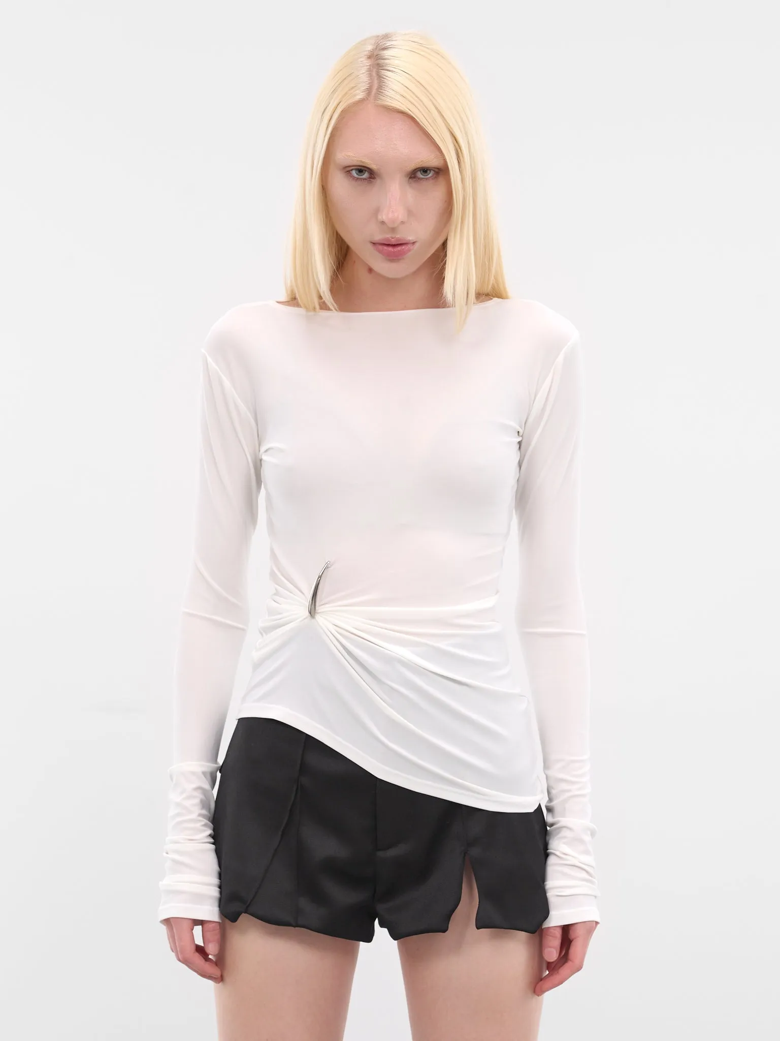 White Claw Draped Long Sleeve (G1202-WHITE) sold by lorenzo