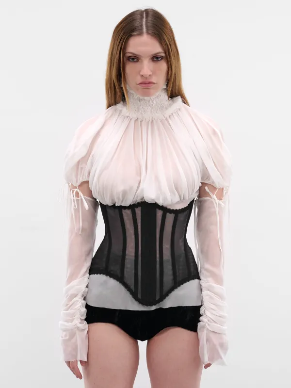 Black Days Dawning Waist Coat (BLACK-WAIST-CORSET-BLACK) sold by lorenzo