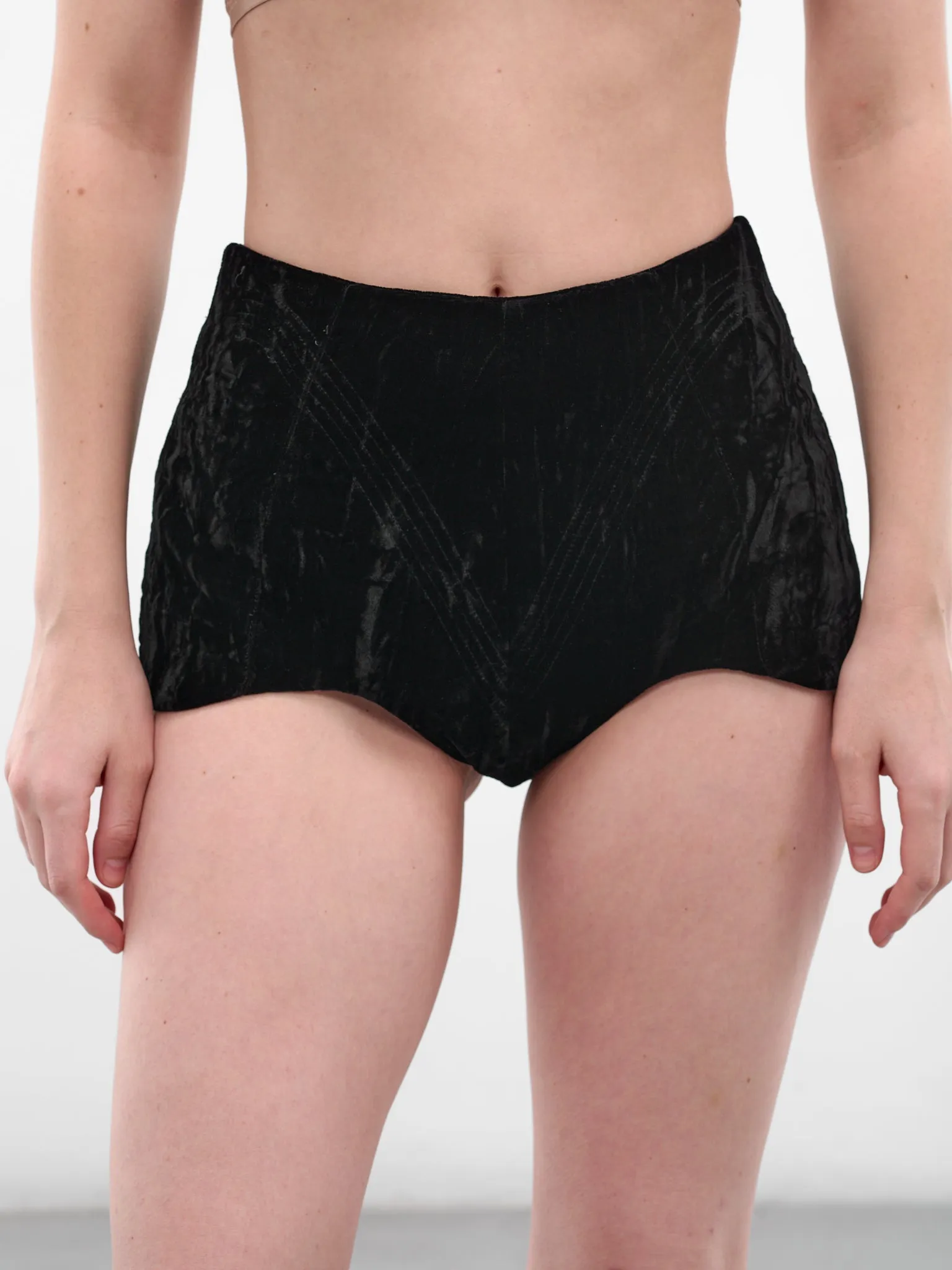 Black Old Waves Micro Shorts (OLD-WAVES-SHORTS-BLACK) sold by lorenzo product image thumbnail 5