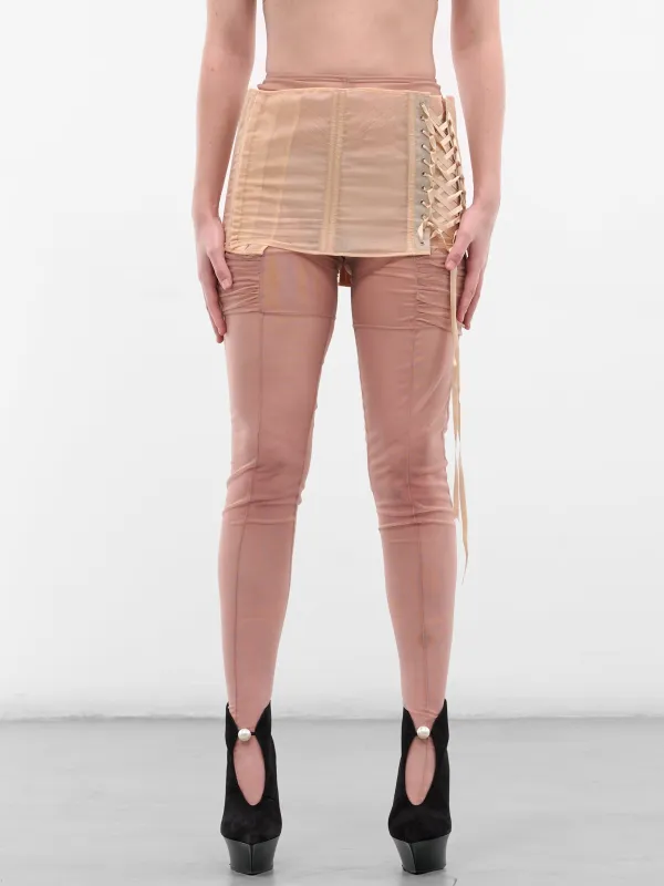 Beige Skins Crawling Mini Skirt (SKINS-CRAWLING-SKIRT-NUDE) sold by lorenzo