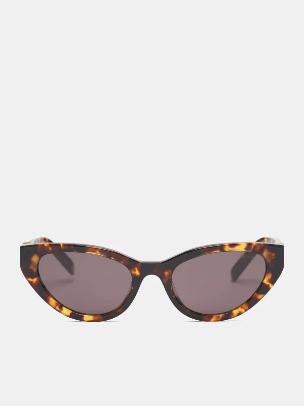 Tortoiseshell Cat-Eye Sunglasses (0MU-A04S-HAVANA-HONEY-DARK-BRO) sold by lorenzo