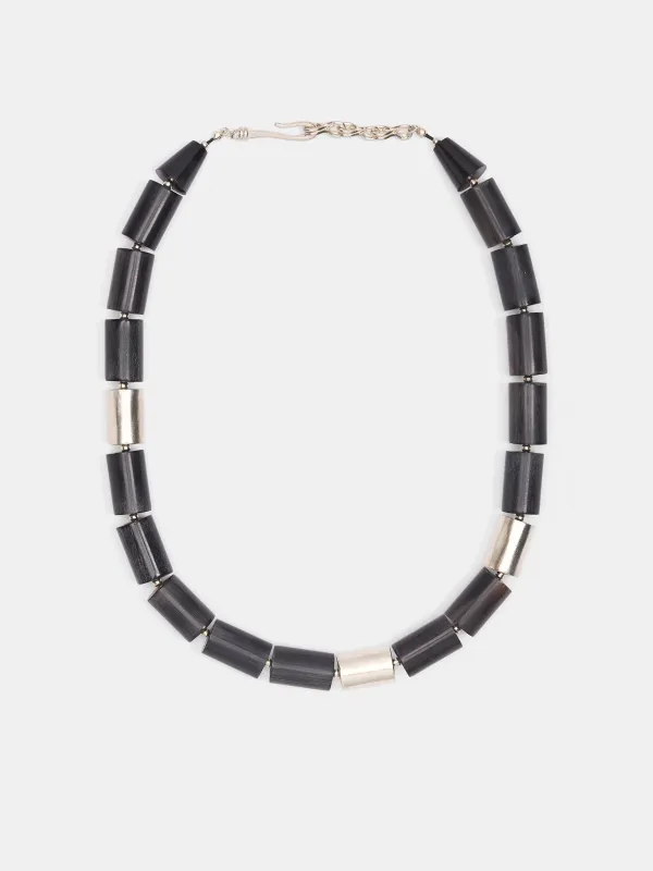 Black Oracle Silver Necklace (JN01H1BL900-BLACK) sold by lorenzo