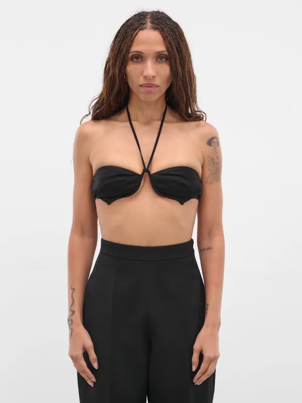 Black Paneled Bustier Top (AS05T1BL900-BLACK) sold by lorenzo