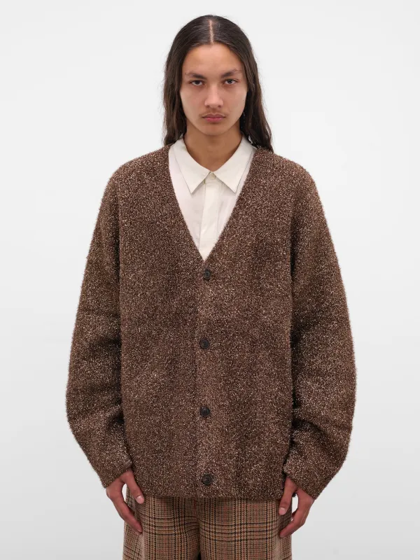 Eldar Bronze Lurex Knit Cardigan (ELDAR-M25KN7045-BRONZE) sold by lorenzo