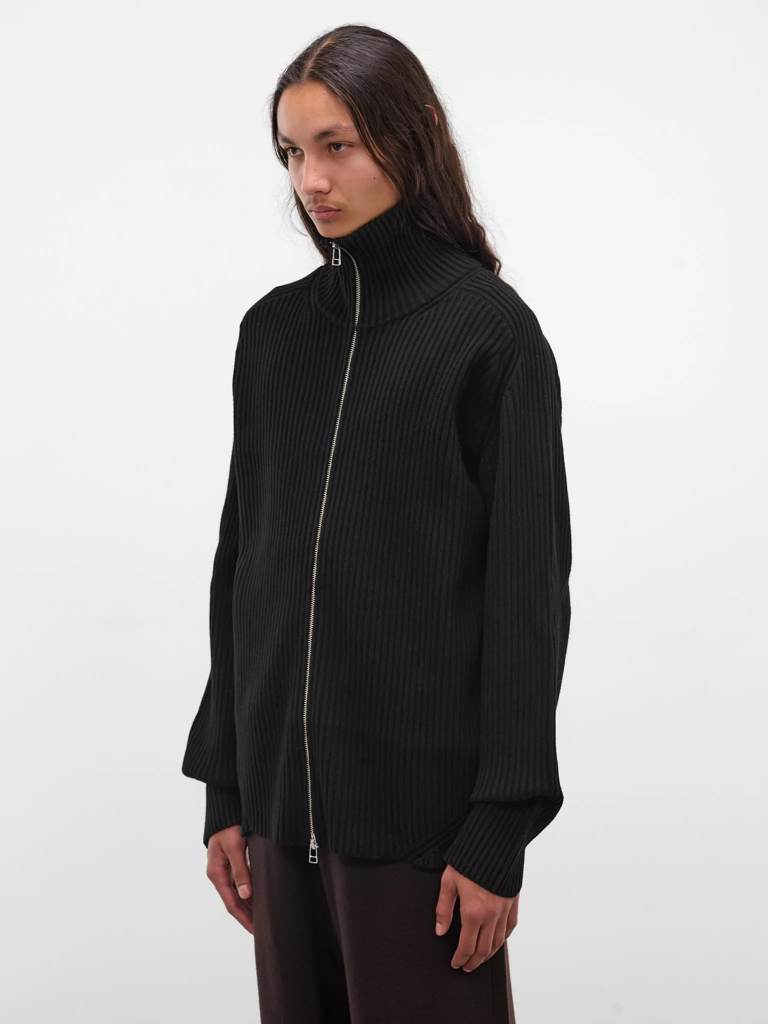 Black Wool Articulated Drivers Sweater (KNT-104-01-BLACK) sold by lorenzo product image thumbnail 2