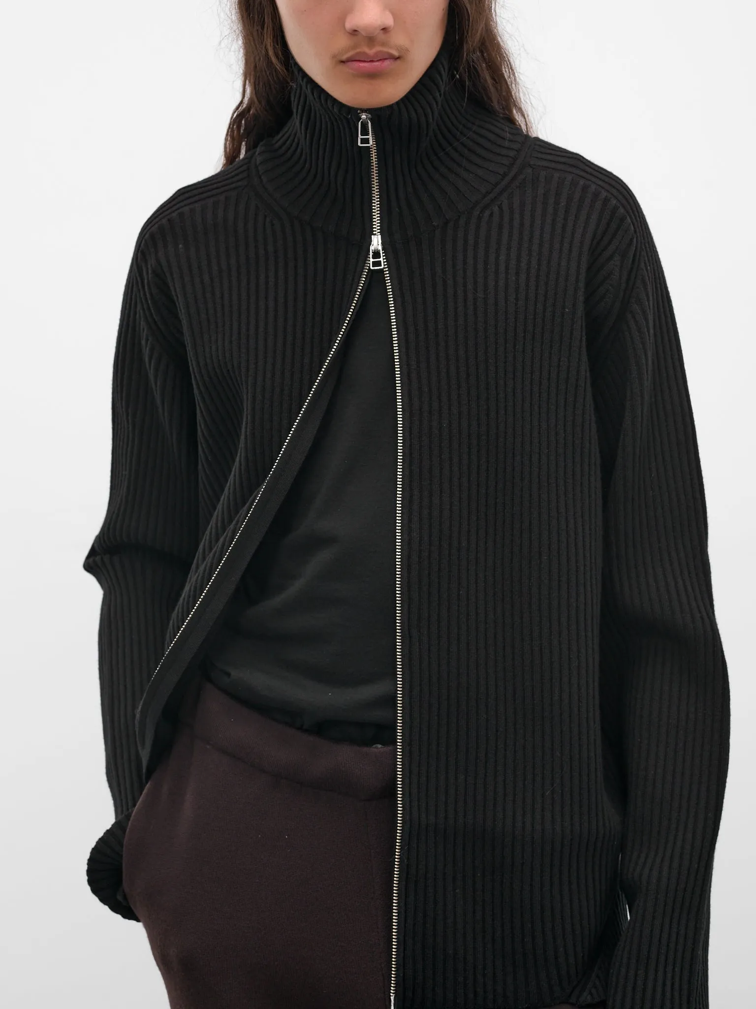 Black Wool Articulated Drivers Sweater (KNT-104-01-BLACK) sold by lorenzo product image thumbnail 5