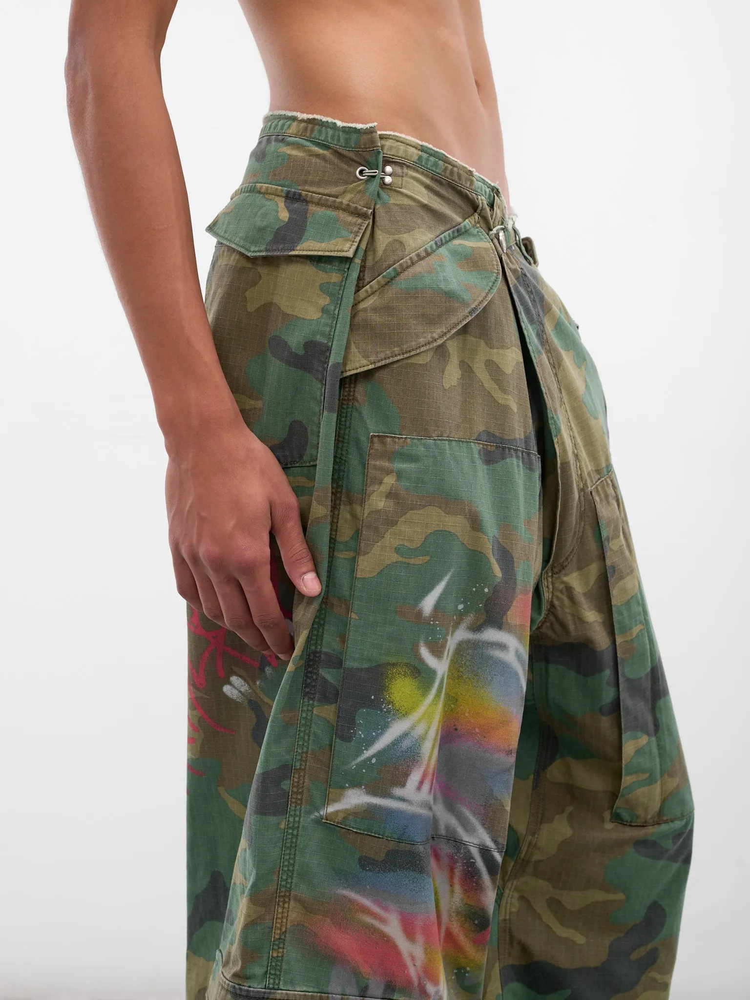 Camo Graffiti Cargo Pants (BUPA0106-GREEN) sold by lorenzo product image thumbnail 5