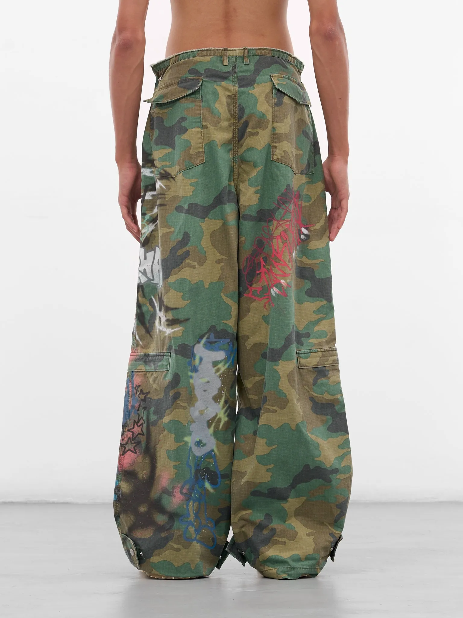 Camo Graffiti Cargo Pants (BUPA0106-GREEN) sold by lorenzo product image thumbnail 3