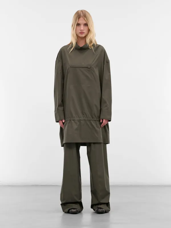 Khaki Aris Nylon Top (AMFW2562-DARK-KHAKI) sold by lorenzo