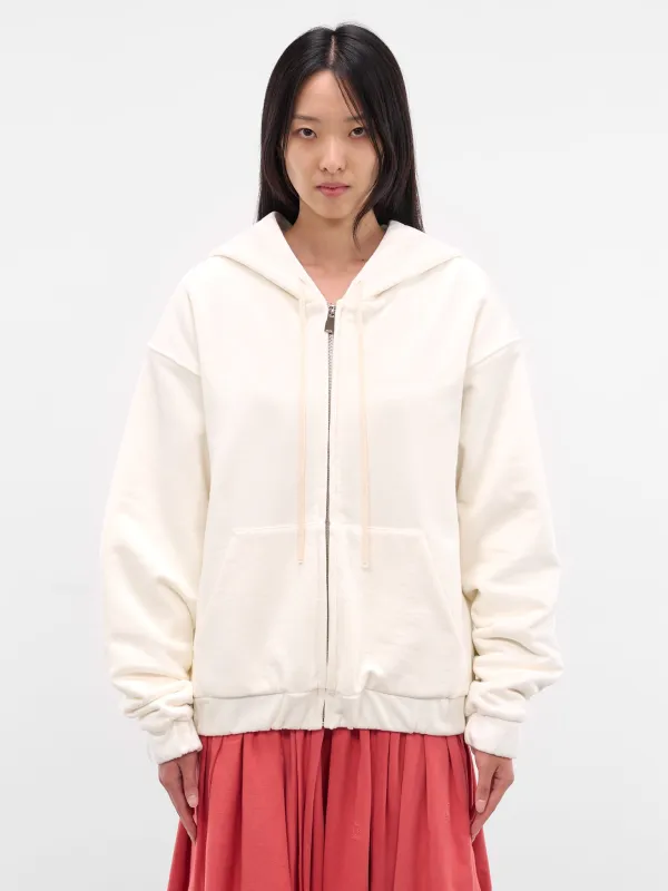 White Double Layer Cropped Hoodie (DLH001-DOUBLE-LAYERED-WHITE) sold by lorenzo