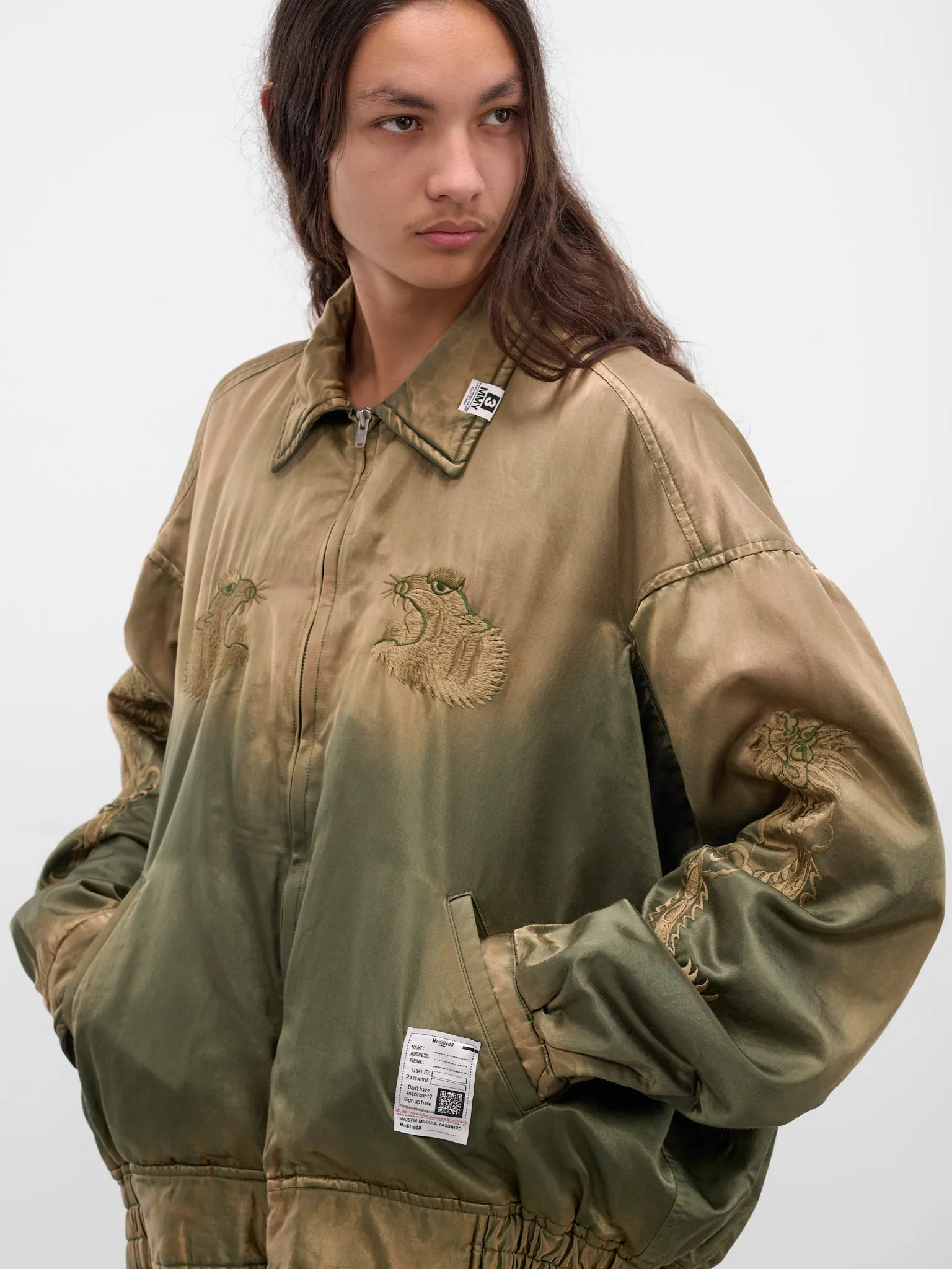 Khaki Embroidered Souvenir Jacket (J15BL142-KHAKI) sold by lorenzo product image thumbnail 5