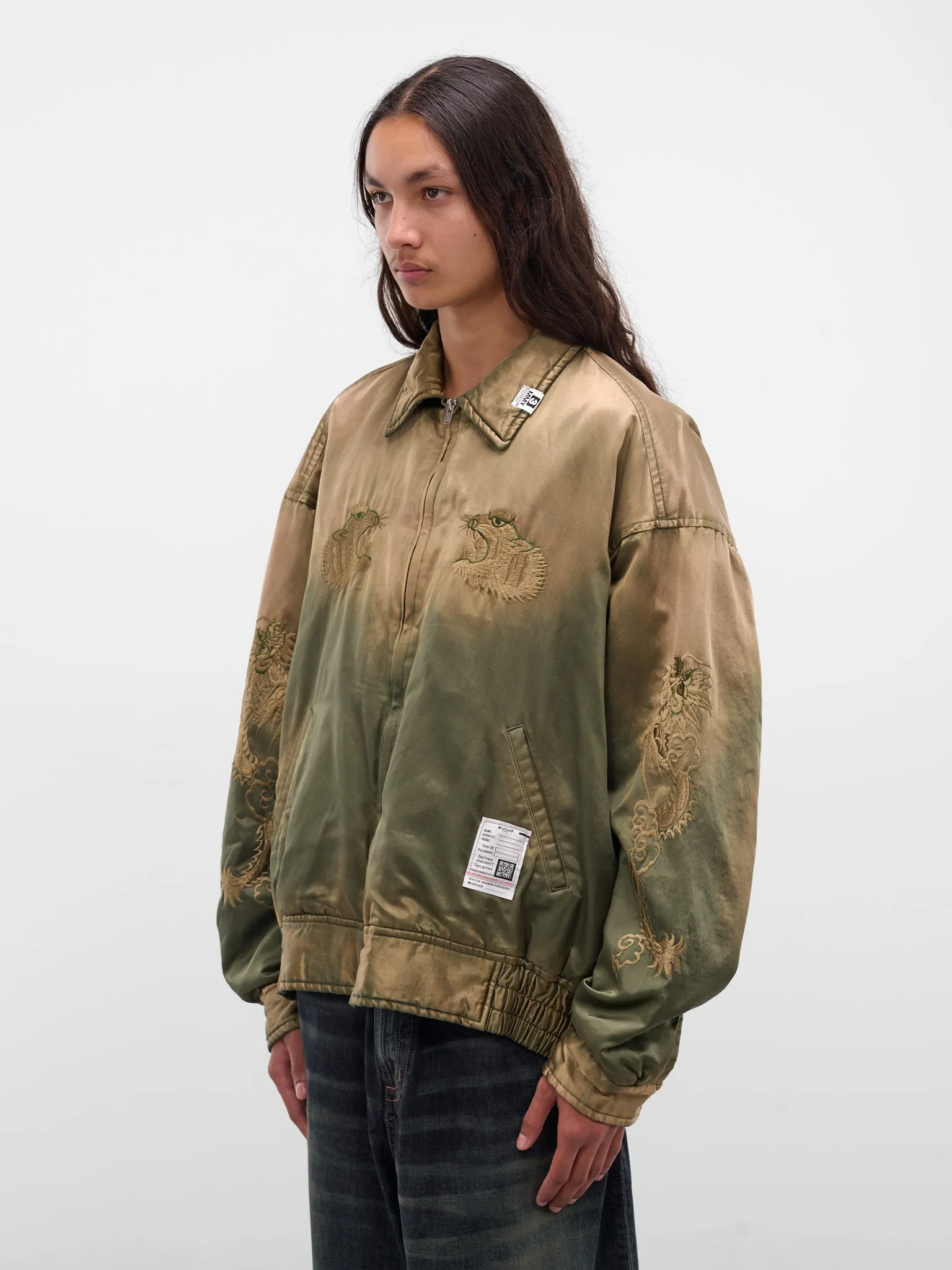 Khaki Embroidered Souvenir Jacket (J15BL142-KHAKI) sold by lorenzo product image thumbnail 2