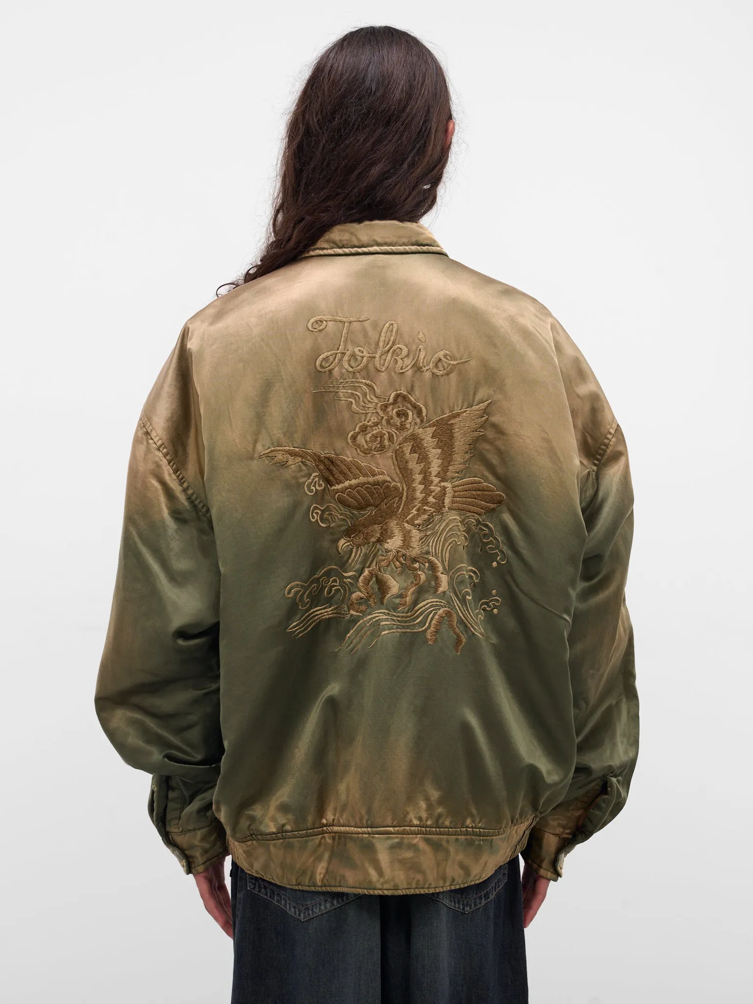 Khaki Embroidered Souvenir Jacket (J15BL142-KHAKI) sold by lorenzo product image thumbnail 3