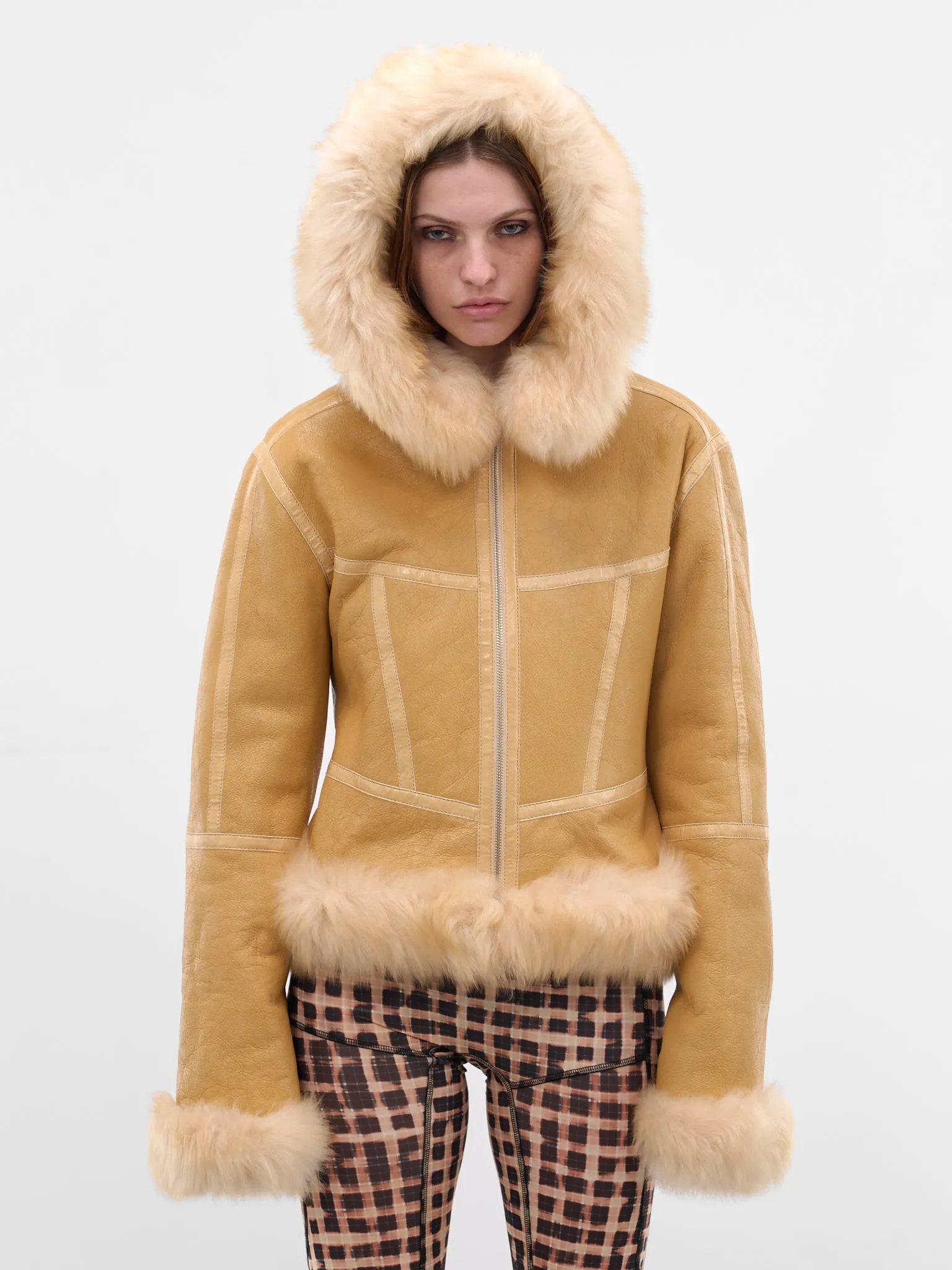 Blonde Leather Shearling Koko Jacket (KOJA0BLO-BLONDE) sold by lorenzo
