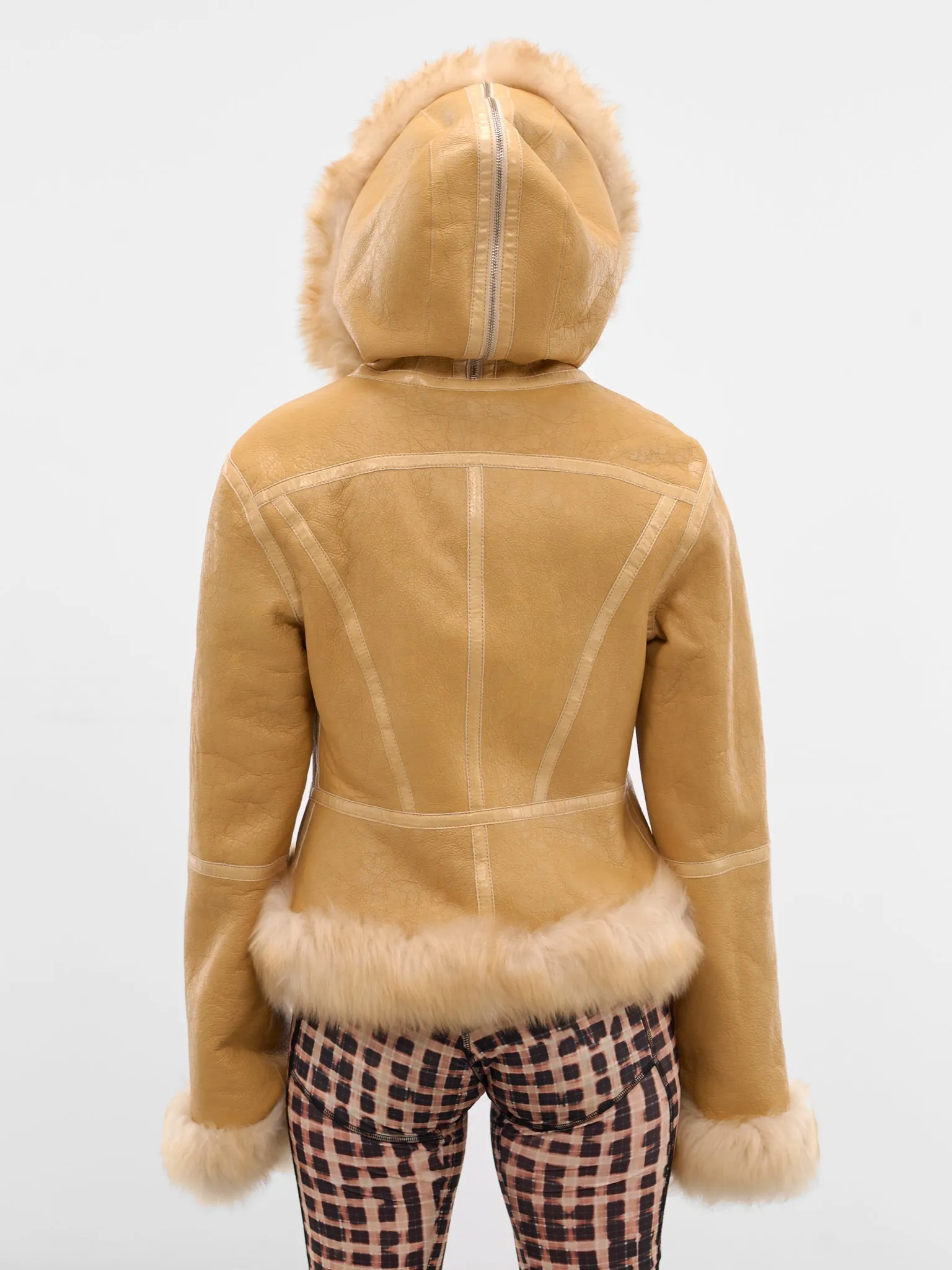 Blonde Leather Shearling Koko Jacket (KOJA0BLO-BLONDE) sold by lorenzo product image thumbnail 3