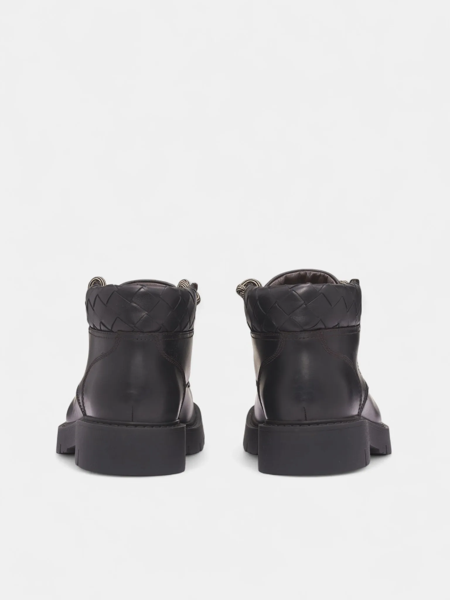 Black Intrecciato Collar Lugged Boots (841489-V2WT1-2117-FONDANT-BLAC) sold by lorenzo product image thumbnail 4