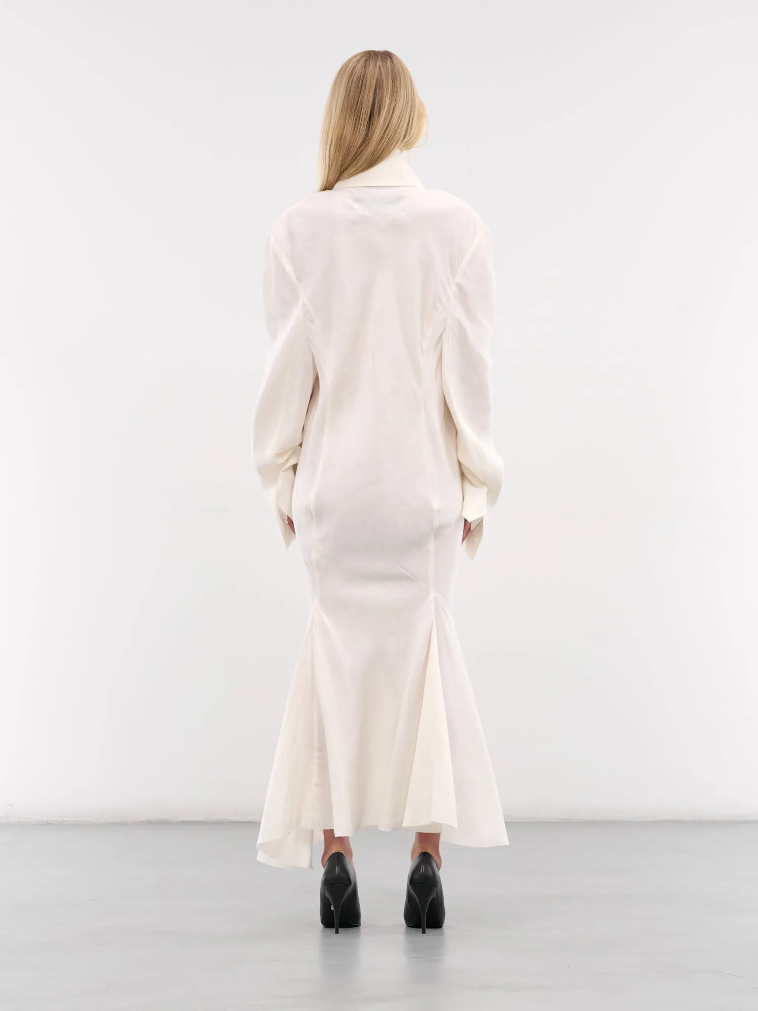 White Ernesto Maxi Shirt Dress (SH05WH-ERNESTO-WHITE) sold by lorenzo product image thumbnail 3