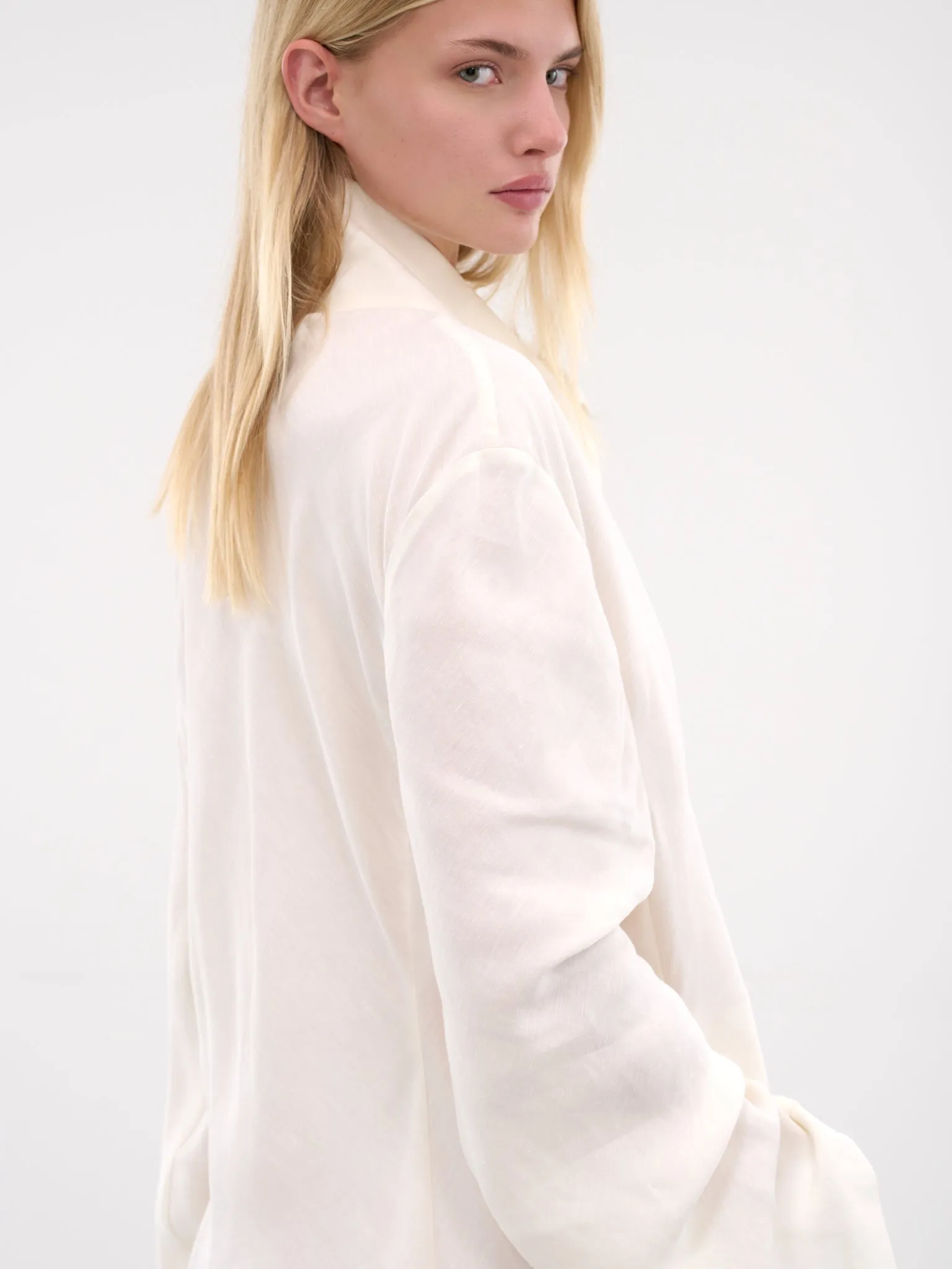 White Ernesto Maxi Shirt Dress (SH05WH-ERNESTO-WHITE) sold by lorenzo product image thumbnail 4