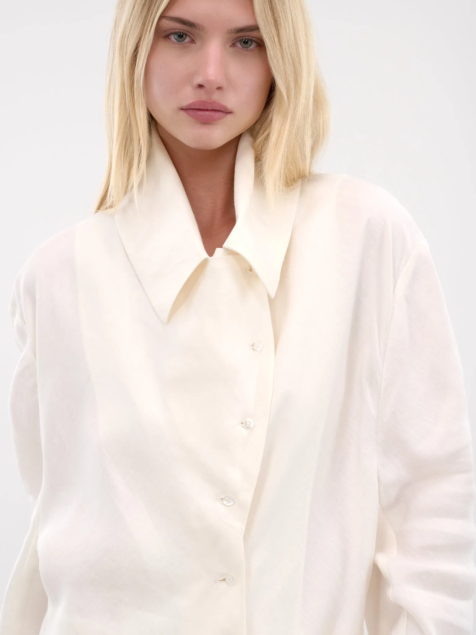 White Ernesto Maxi Shirt Dress (SH05WH-ERNESTO-WHITE) sold by lorenzo product image thumbnail 5