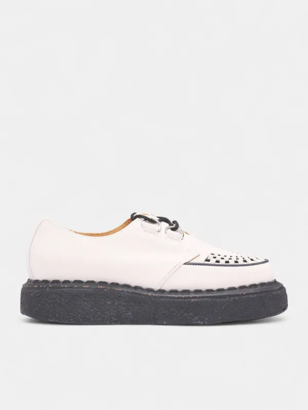 David White Suede Creeper Shoes (S14FW710-WHITE) sold by lorenzo