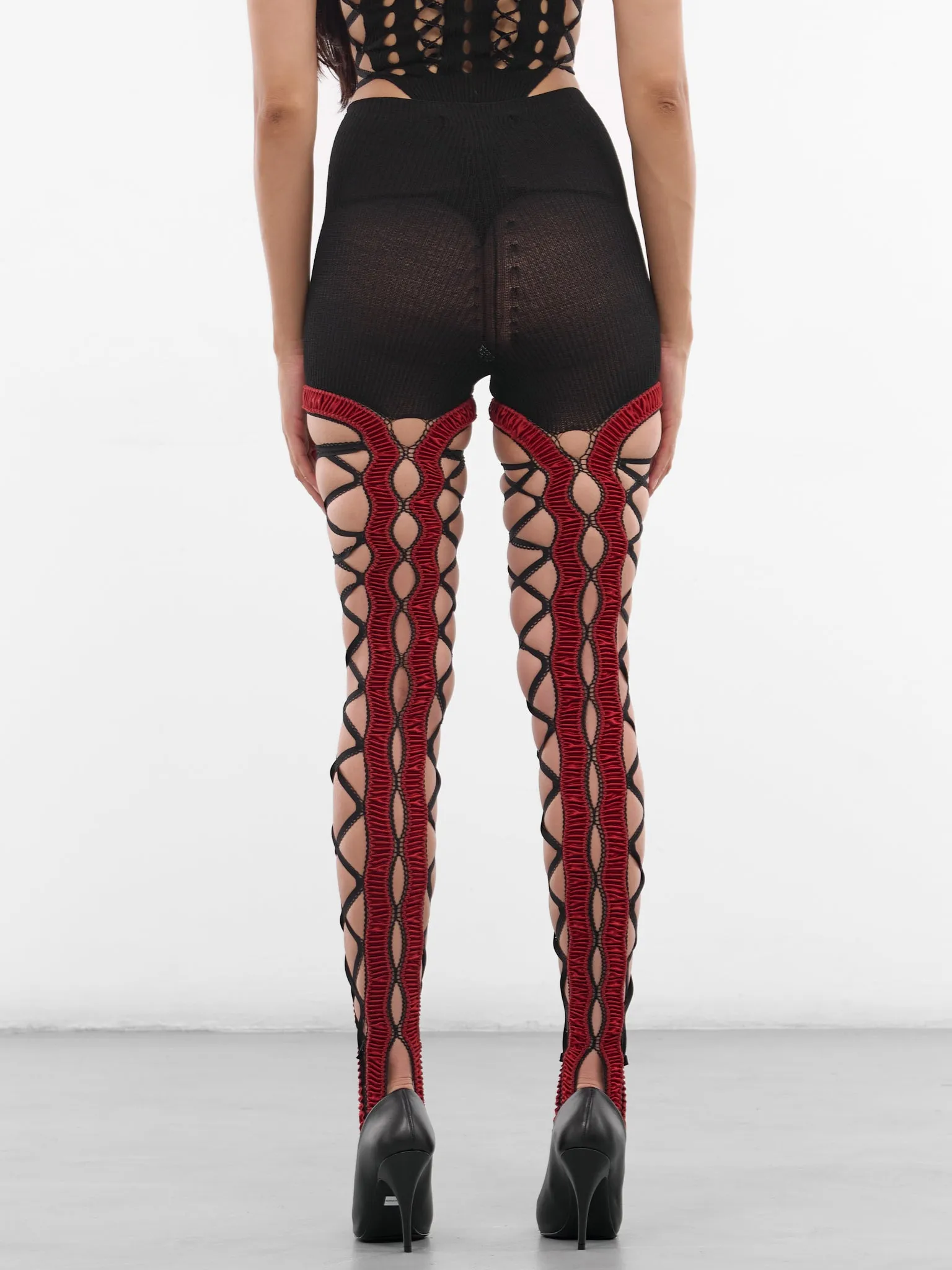 Black Shibari Knit Shorts Tights (SHIBARI-TIGHTS-AMBER-BLACK) sold by lorenzo product image thumbnail 3