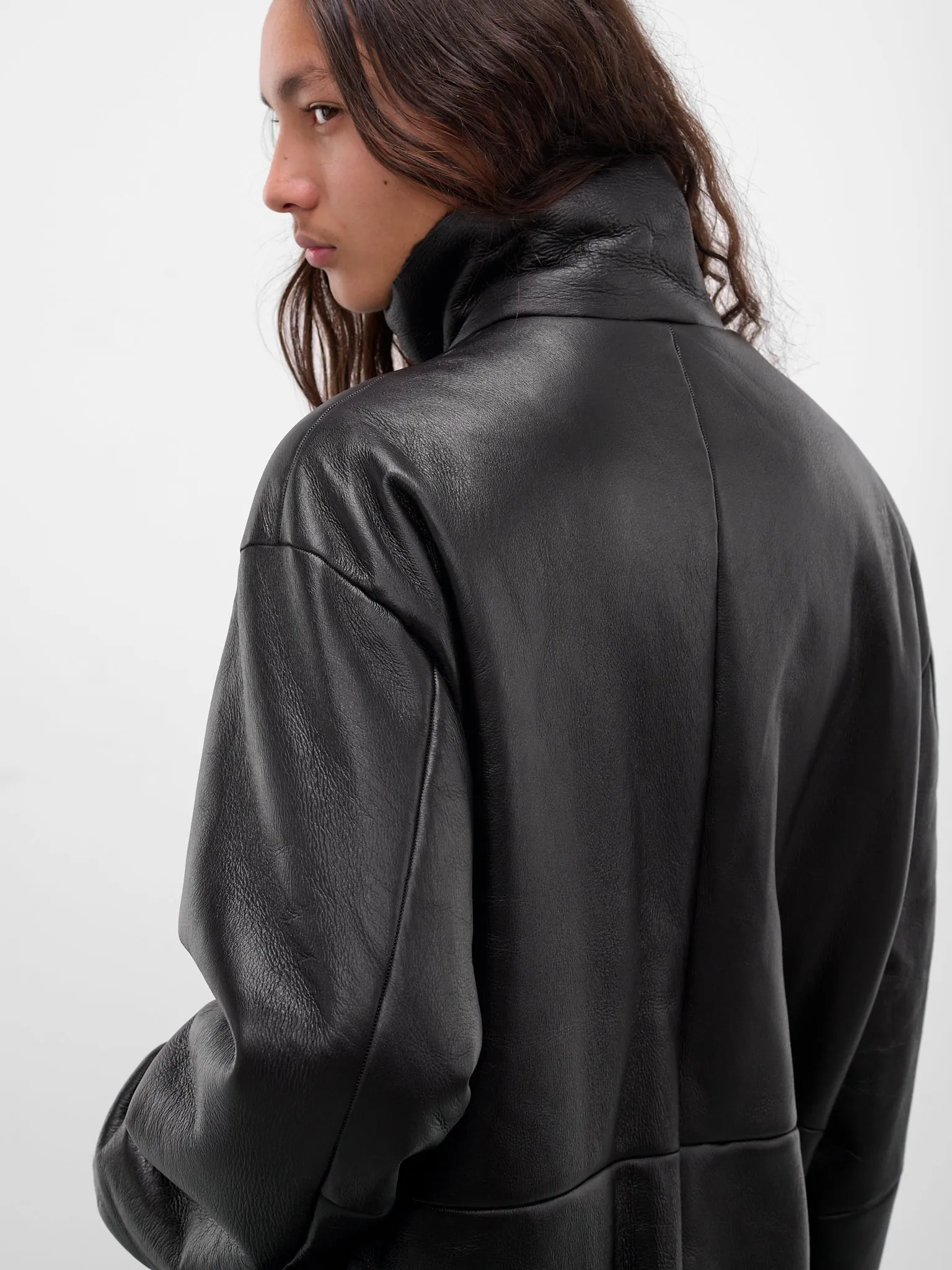 Black Sheep Leather Shearling Jacket (ST-1222-BLACK) sold by lorenzo product image thumbnail 5