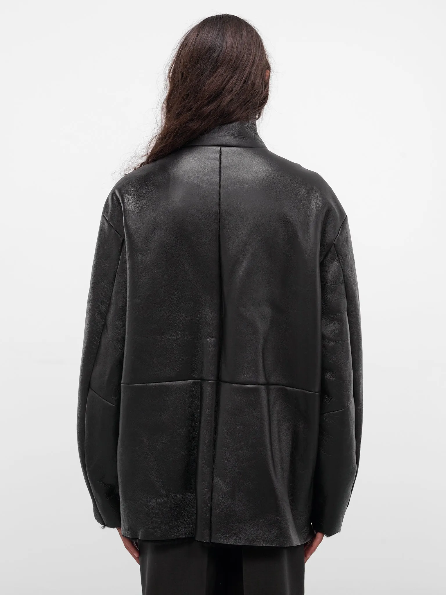 Black Sheep Leather Shearling Jacket (ST-1222-BLACK) sold by lorenzo product image thumbnail 3