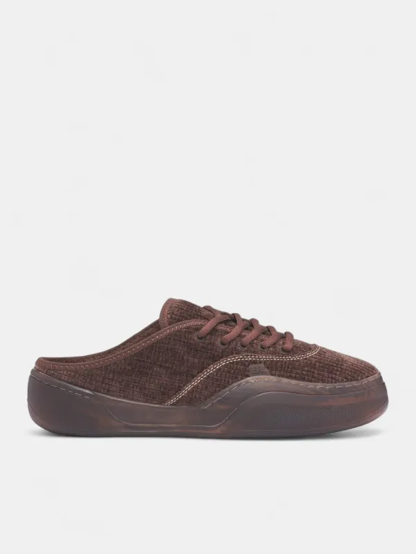 Brown Corduroy Skater Camino Sneakers (ERL11SH07-MUD) sold by lorenzo