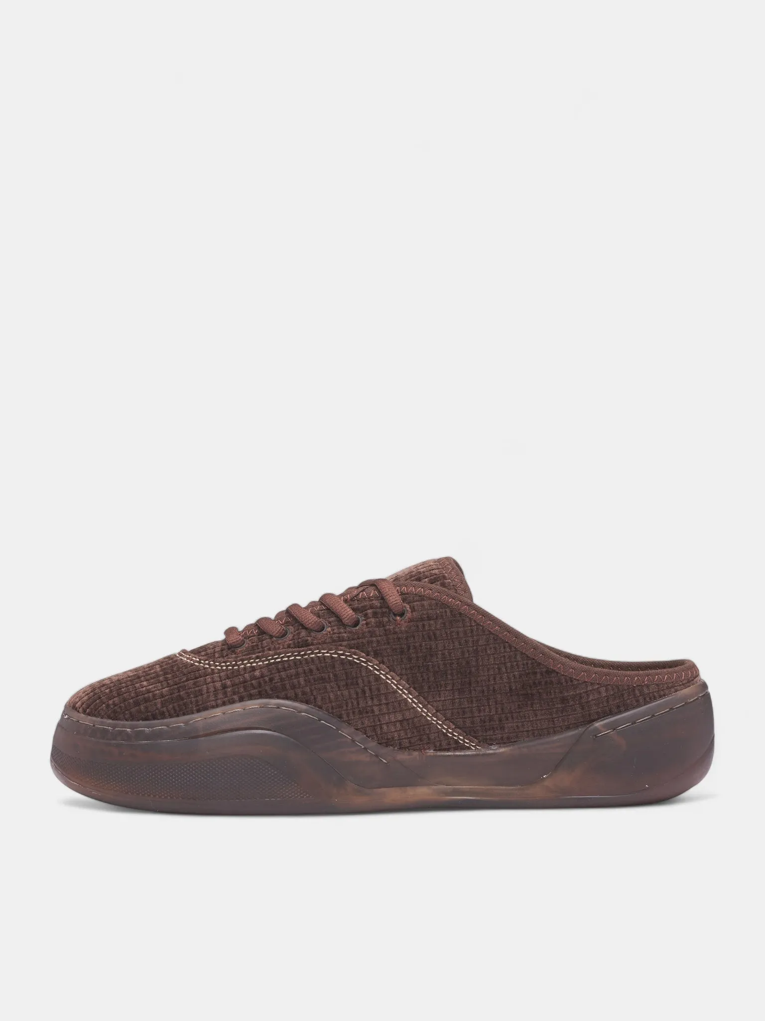 Brown Corduroy Skater Camino Sneakers (ERL11SH07-MUD) sold by lorenzo product image thumbnail 3