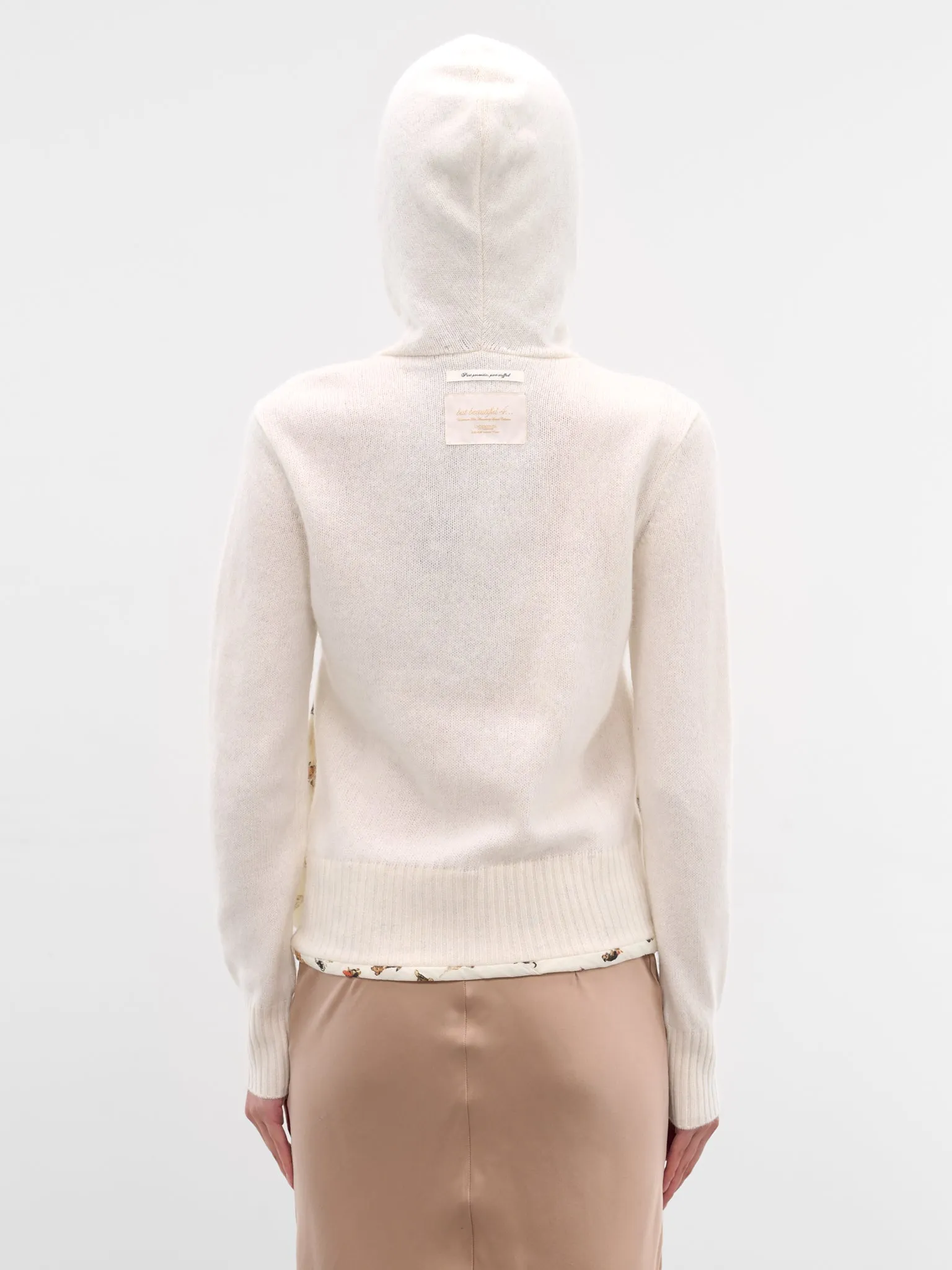 White Wool-Angora Hooded Sweater (UC2E1909-OFF-WHITE) sold by lorenzo product image thumbnail 3