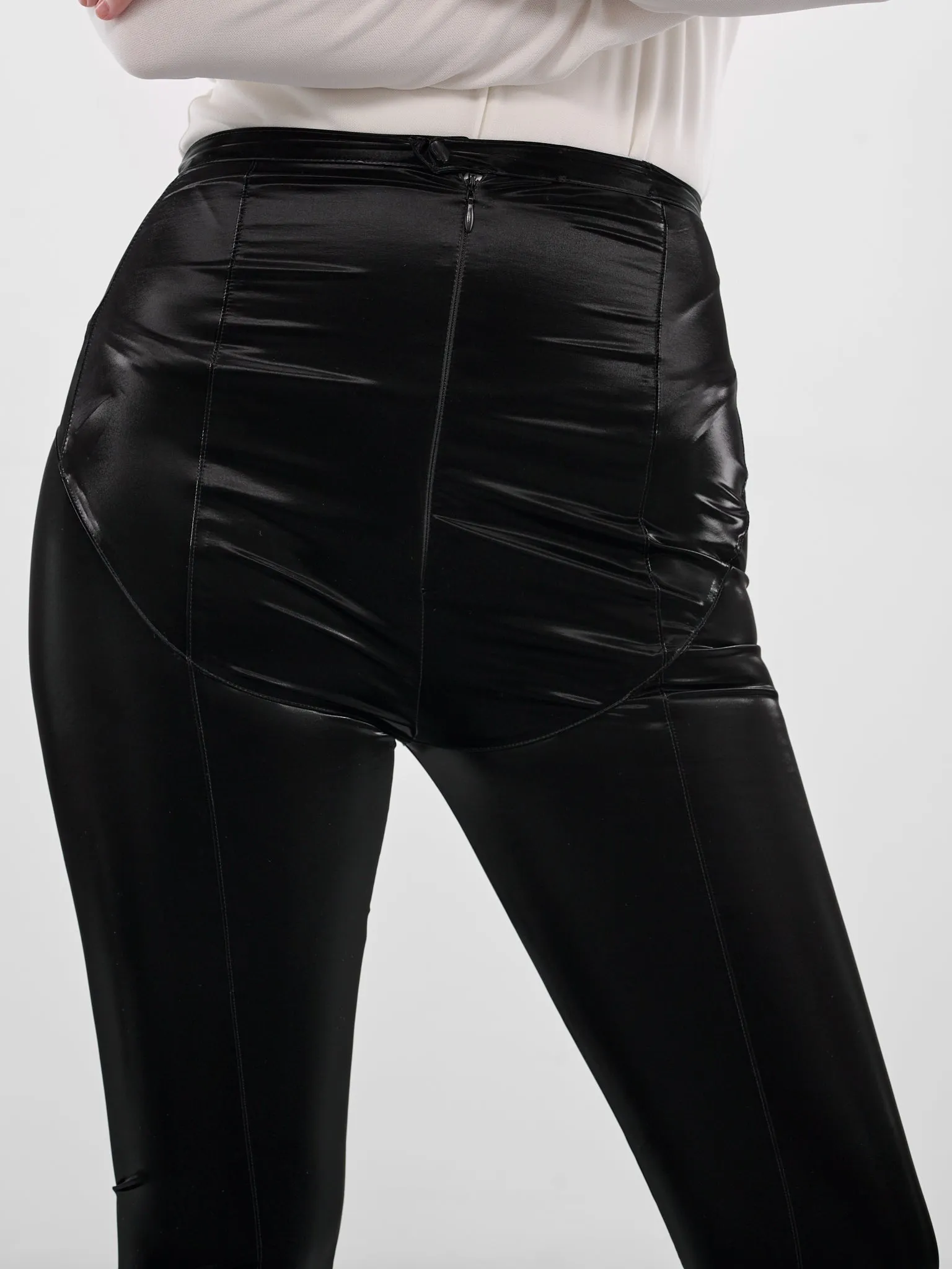 Black Glossy Vinyl Leggings (COM3PA0526851-BLACK) sold by lorenzo product image thumbnail 4