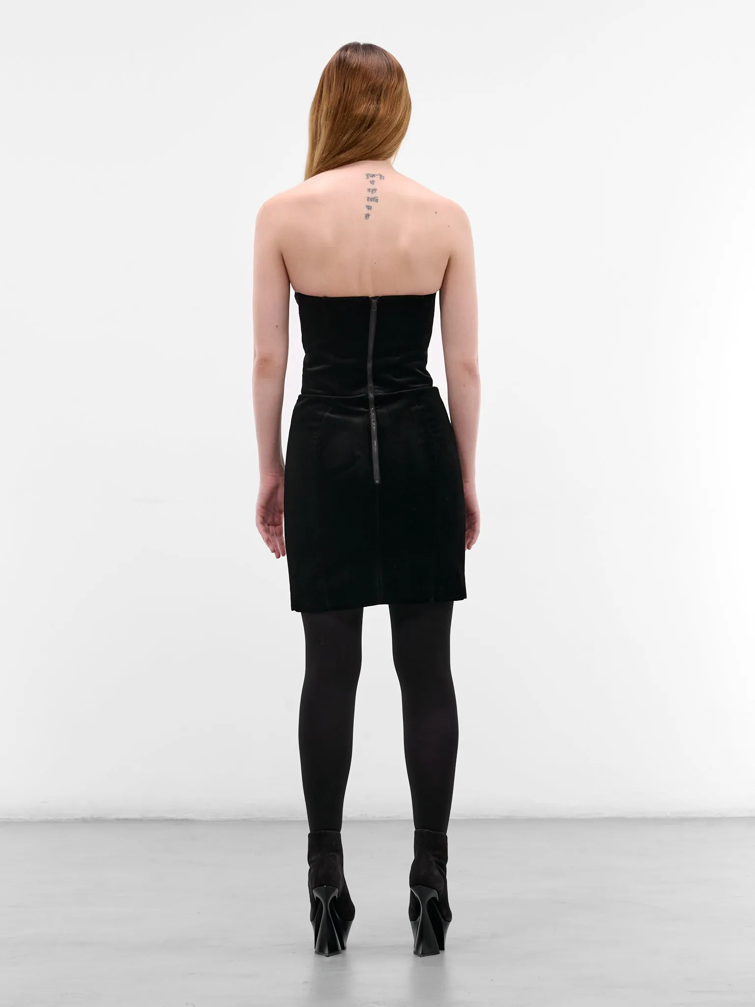 Black Cut-Out Sweetheart Mini Dress (COM1RO17962020F-BLACK) sold by lorenzo product image thumbnail 3