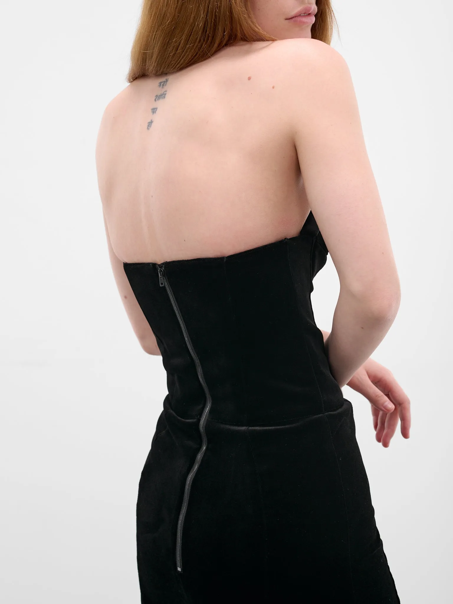 Black Cut-Out Sweetheart Mini Dress (COM1RO17962020F-BLACK) sold by lorenzo product image thumbnail 5