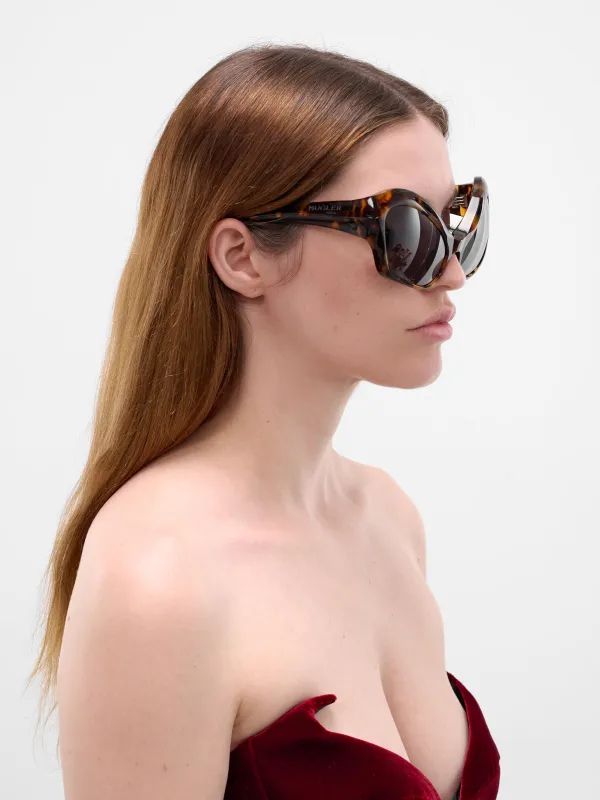 Tortoiseshell Cat-Eye Sunglasses (25S10AC0003007-TORTOISE) sold by lorenzo