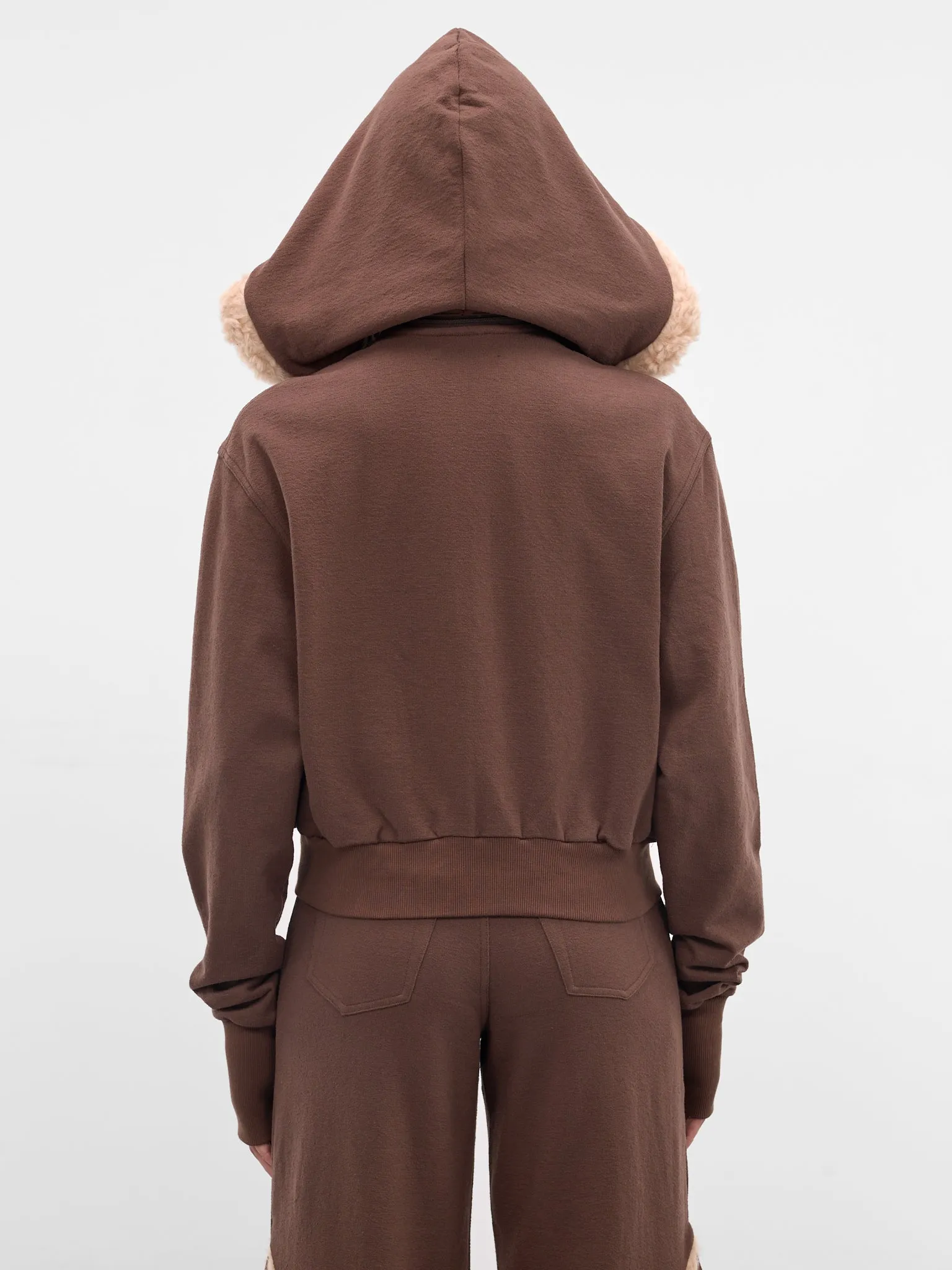 Chocolate Detachable Hood Bomber Jacket (RAW25WV12C-CHOCOLATE) sold by lorenzo product image thumbnail 3