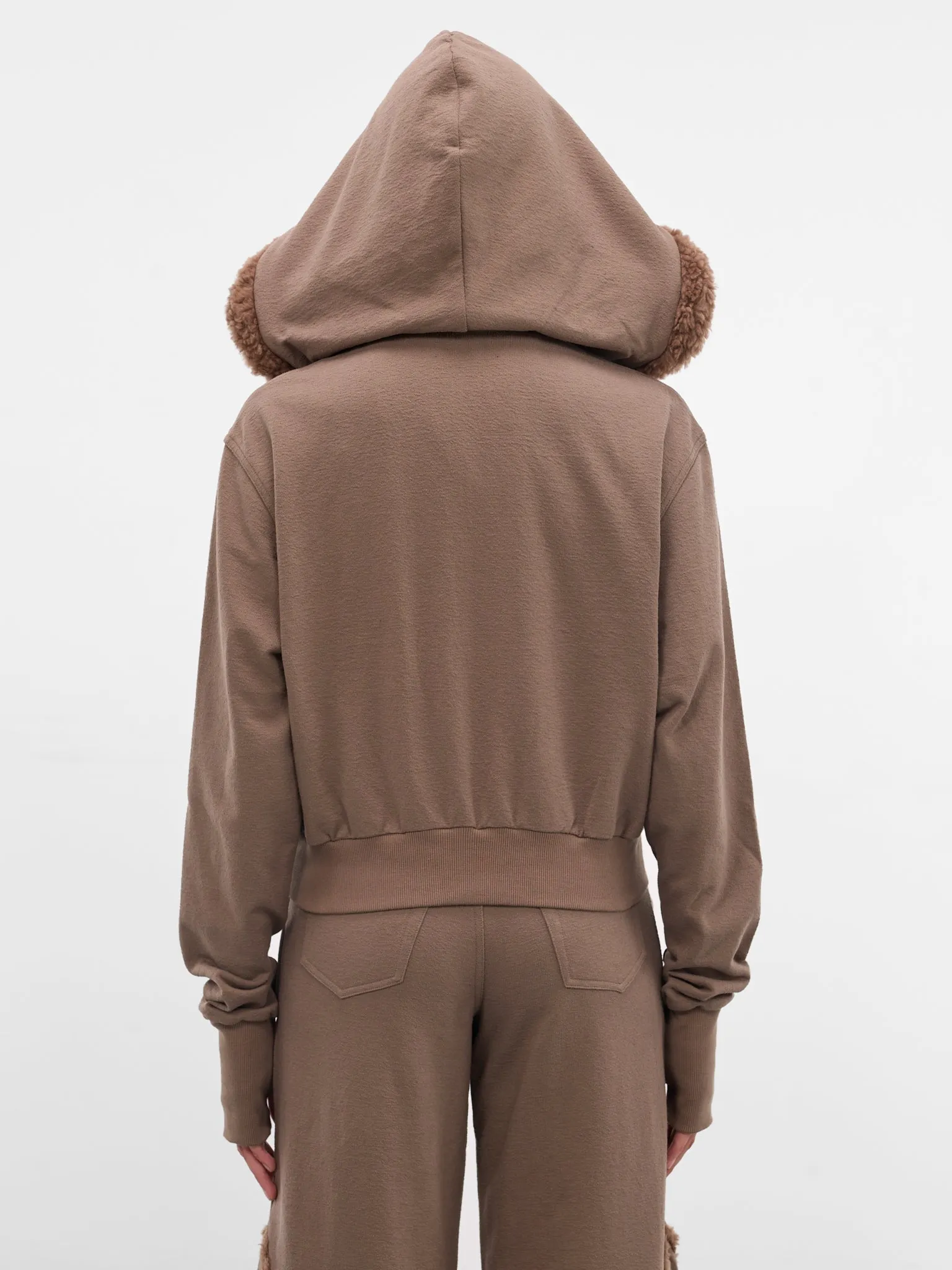 Taupe Detachable Hood Bomber Jacket (RAW25WV12A-TAUPE) sold by lorenzo product image thumbnail 3