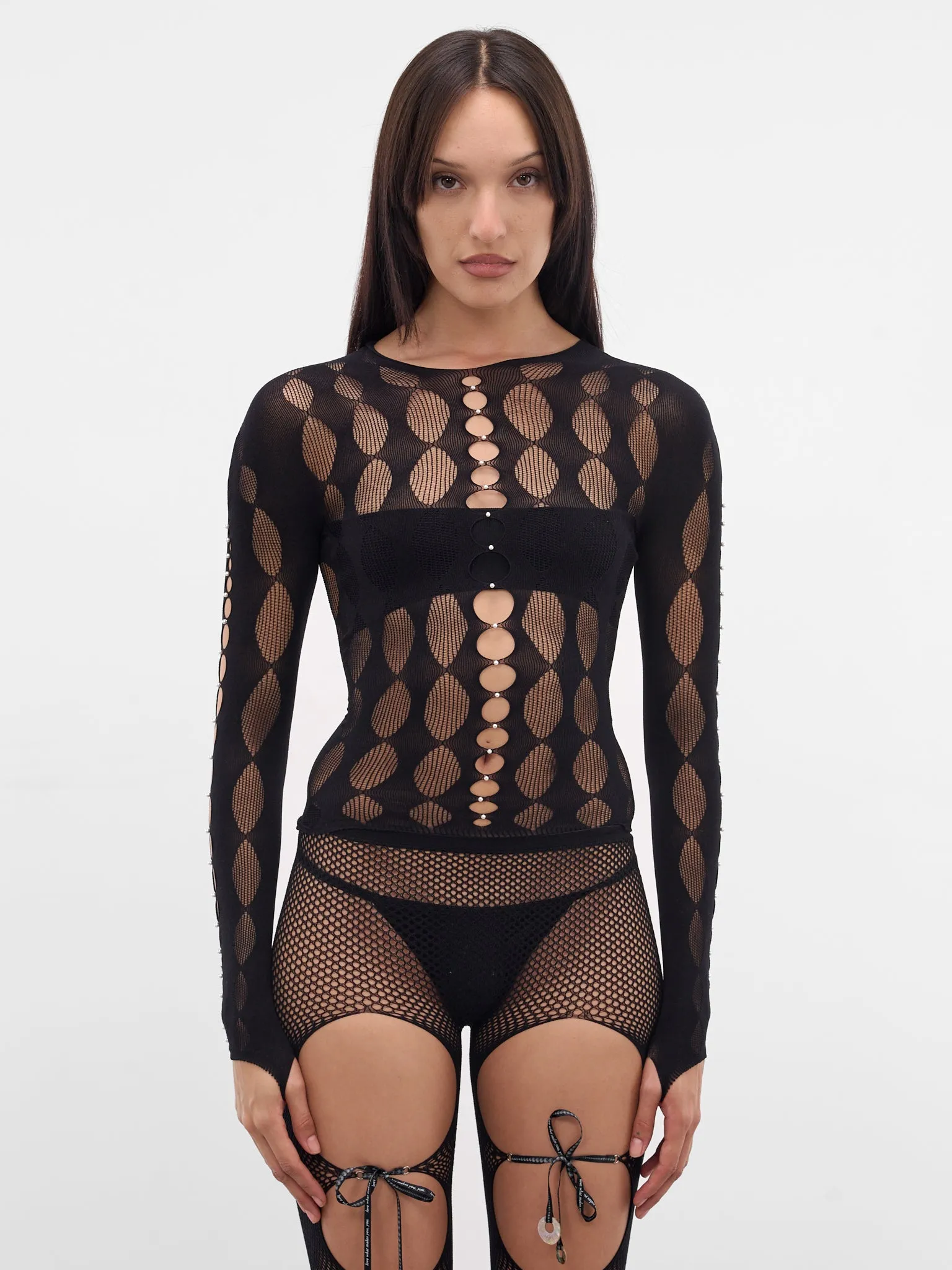 Onyx Cut-Out Layered Bandeau Top (RAW25JW03O-ONYX) sold by lorenzo