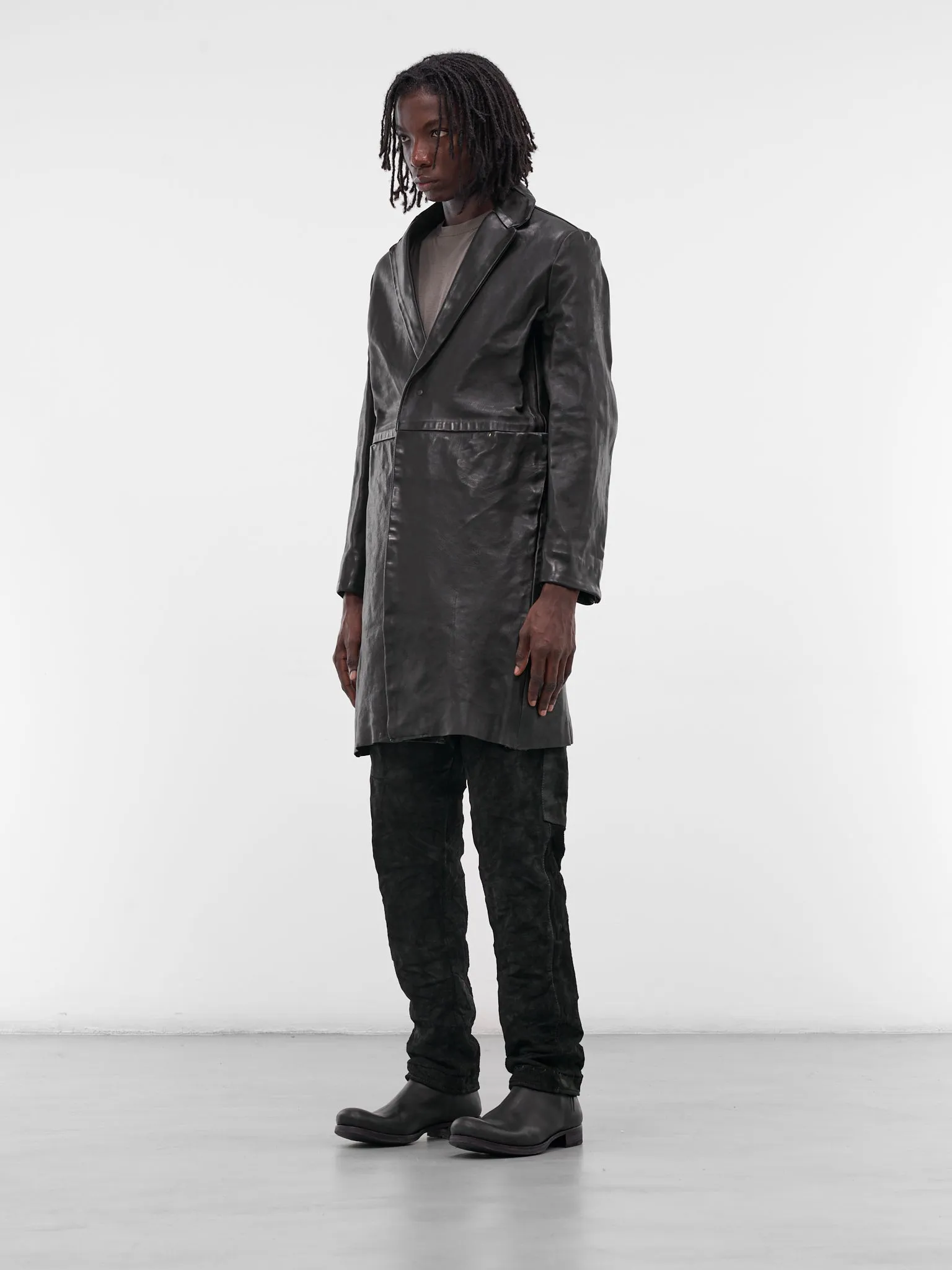 Black Horse Leather Short Coat (GT2-BLACK) sold by lorenzo product image thumbnail 2