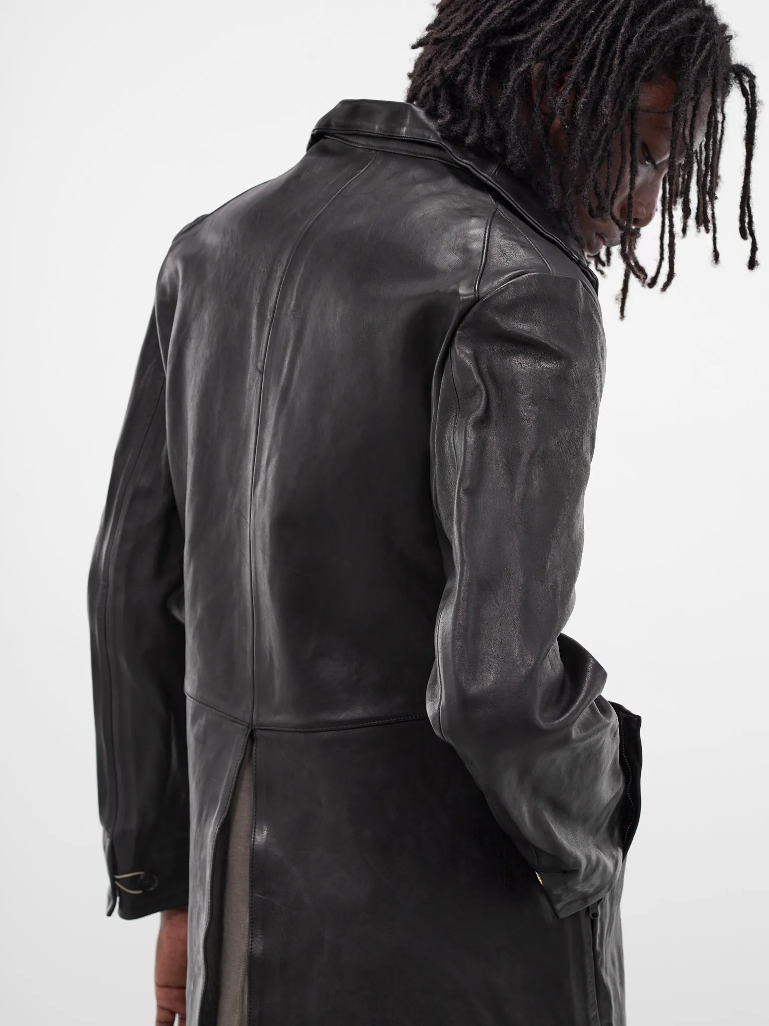 Black Horse Leather Short Coat (GT2-BLACK) sold by lorenzo product image thumbnail 5