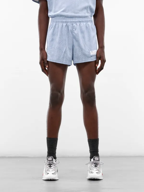 Martine Rose x Nike Gray Shorts (HM9025-422-PSYCHIC-BLUE-WHITE) sold by lorenzo